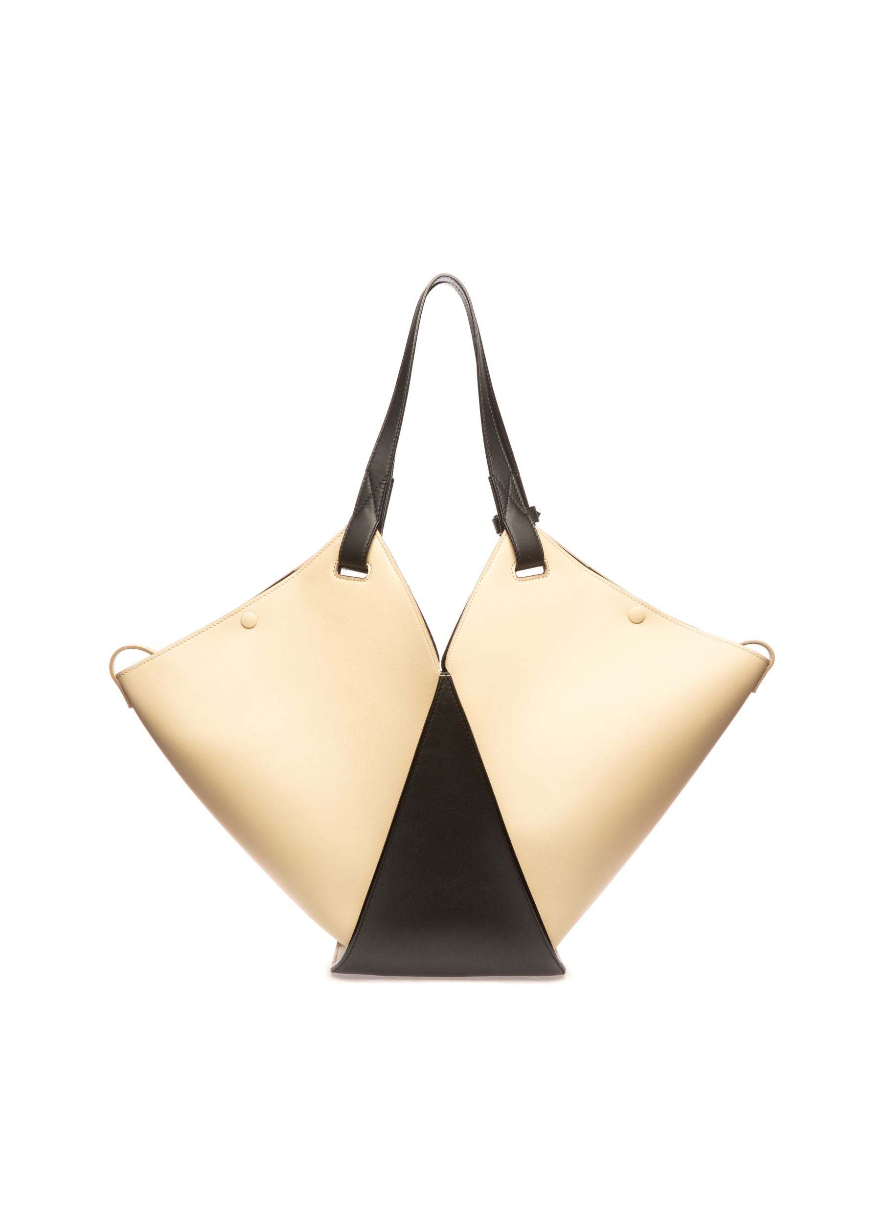 Ahria Tote Bag In Pelle Beige Chiaro E Nero - Donna - Bally - 03