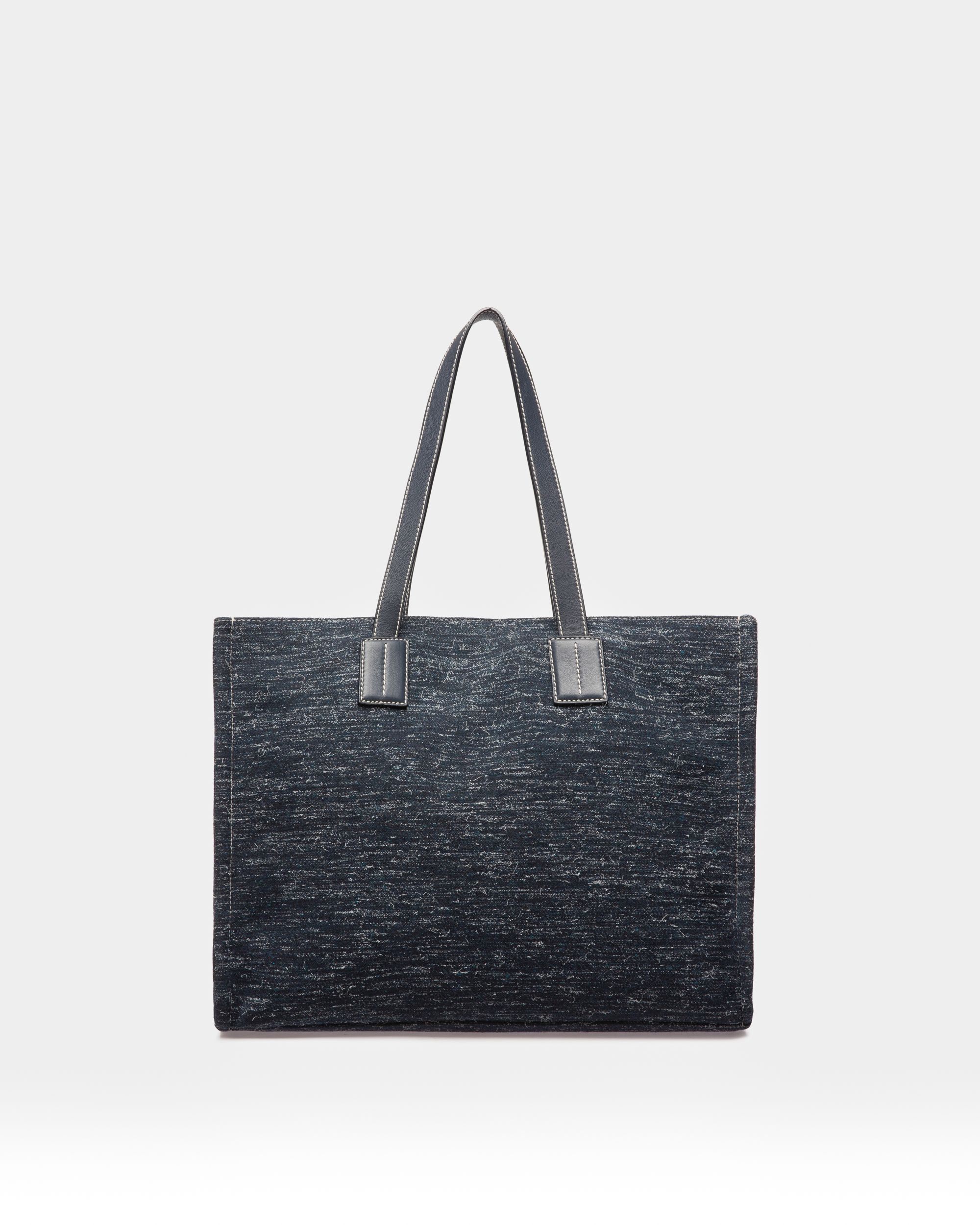 Crystalia Tote Bag In Tessuto Blu Navy - Donna - Bally - 03
