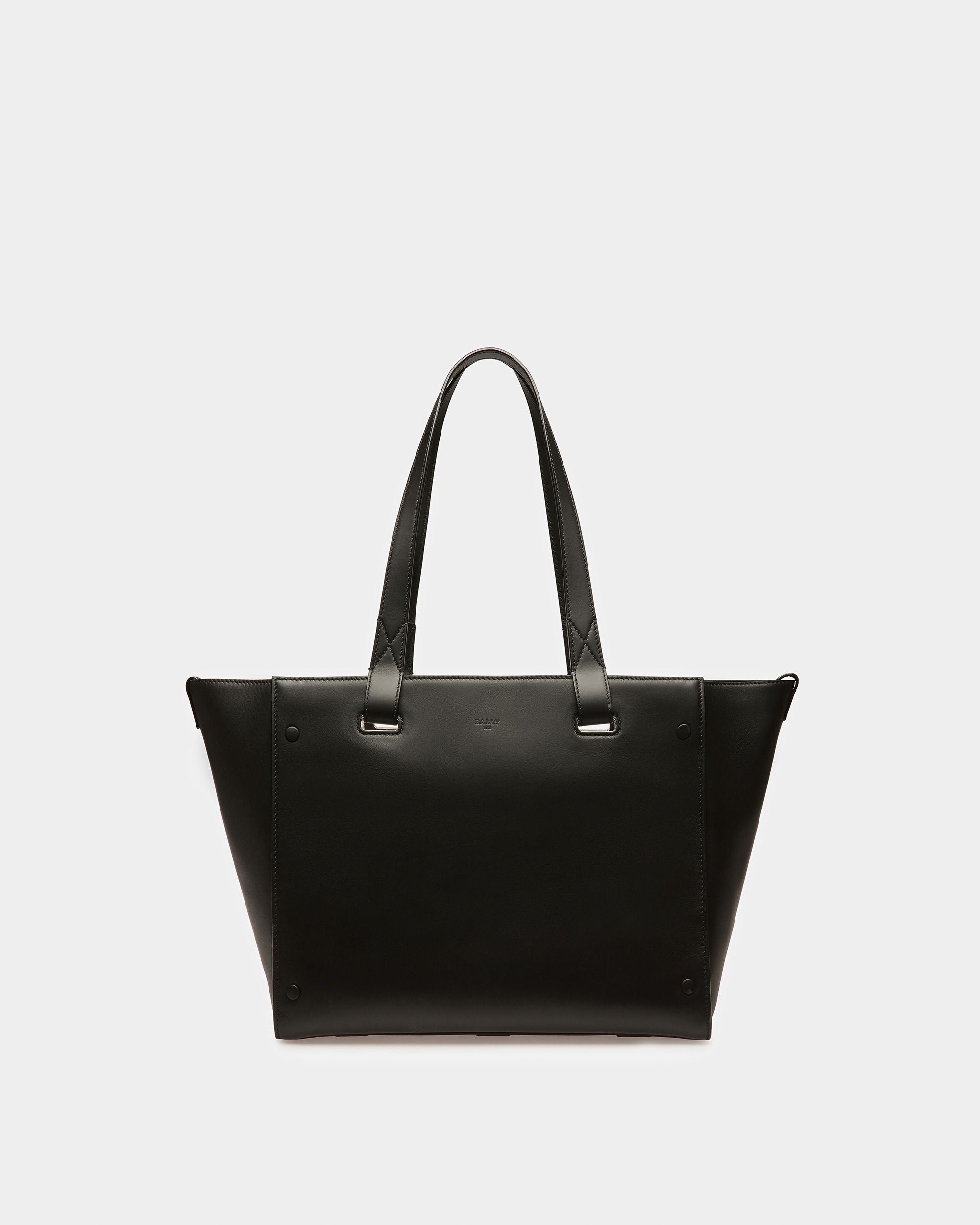 Arystea Tote Bag In Pelle Nera - Donna - Bally - 01