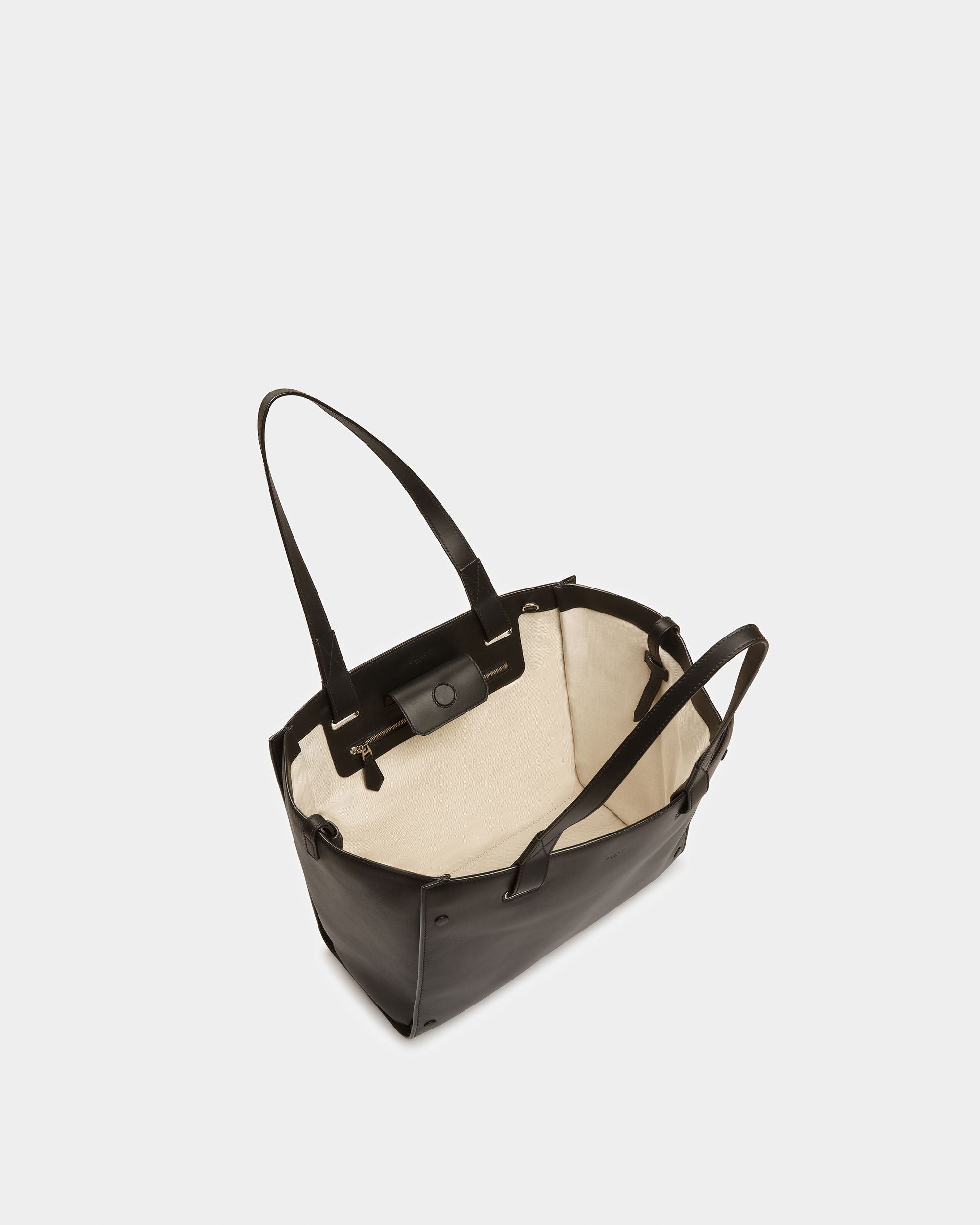 Arystea Tote Bag In Pelle Nera - Donna - Bally - 04