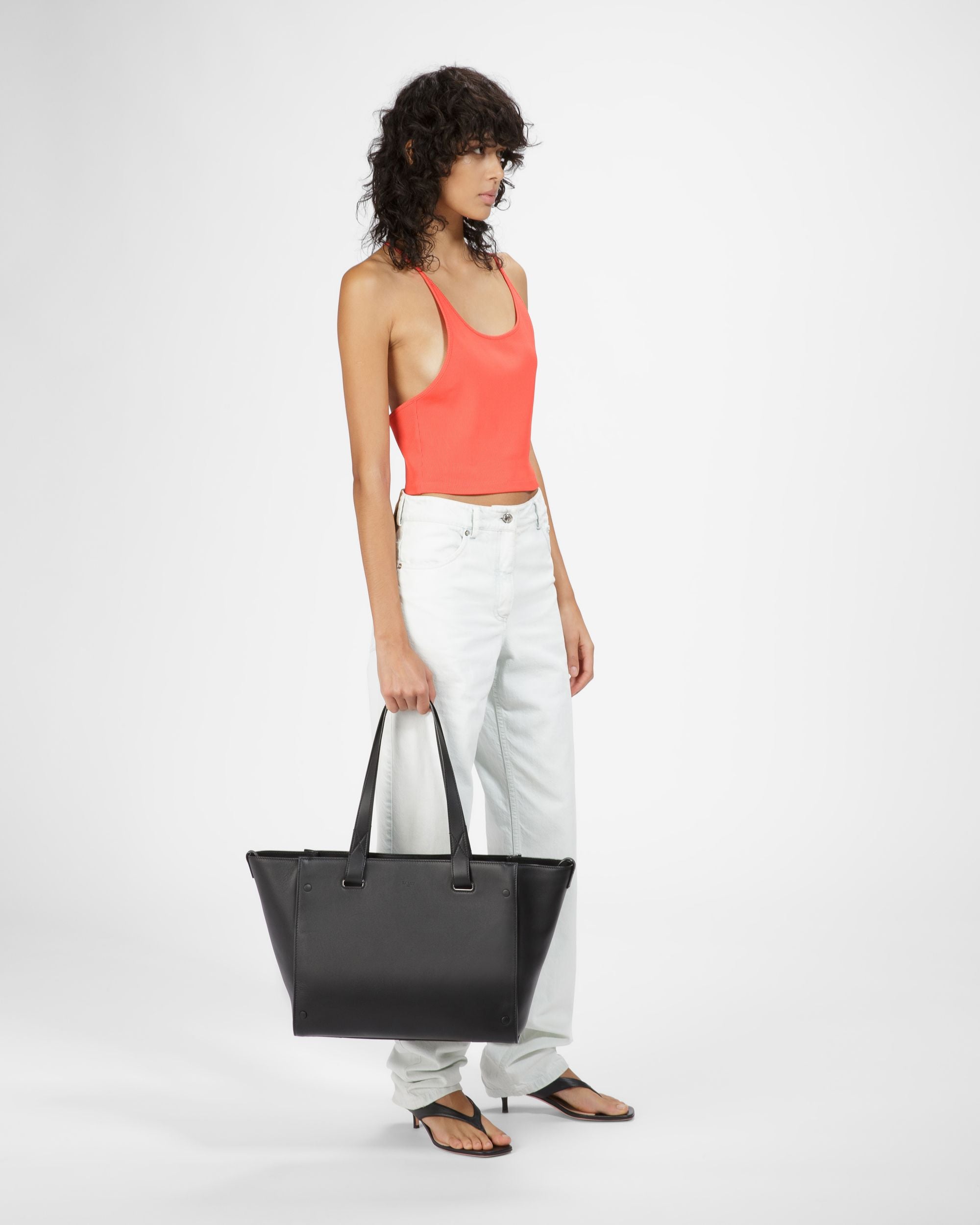 Arystea Tote Bag In Pelle Nera - Donna - Bally - 06