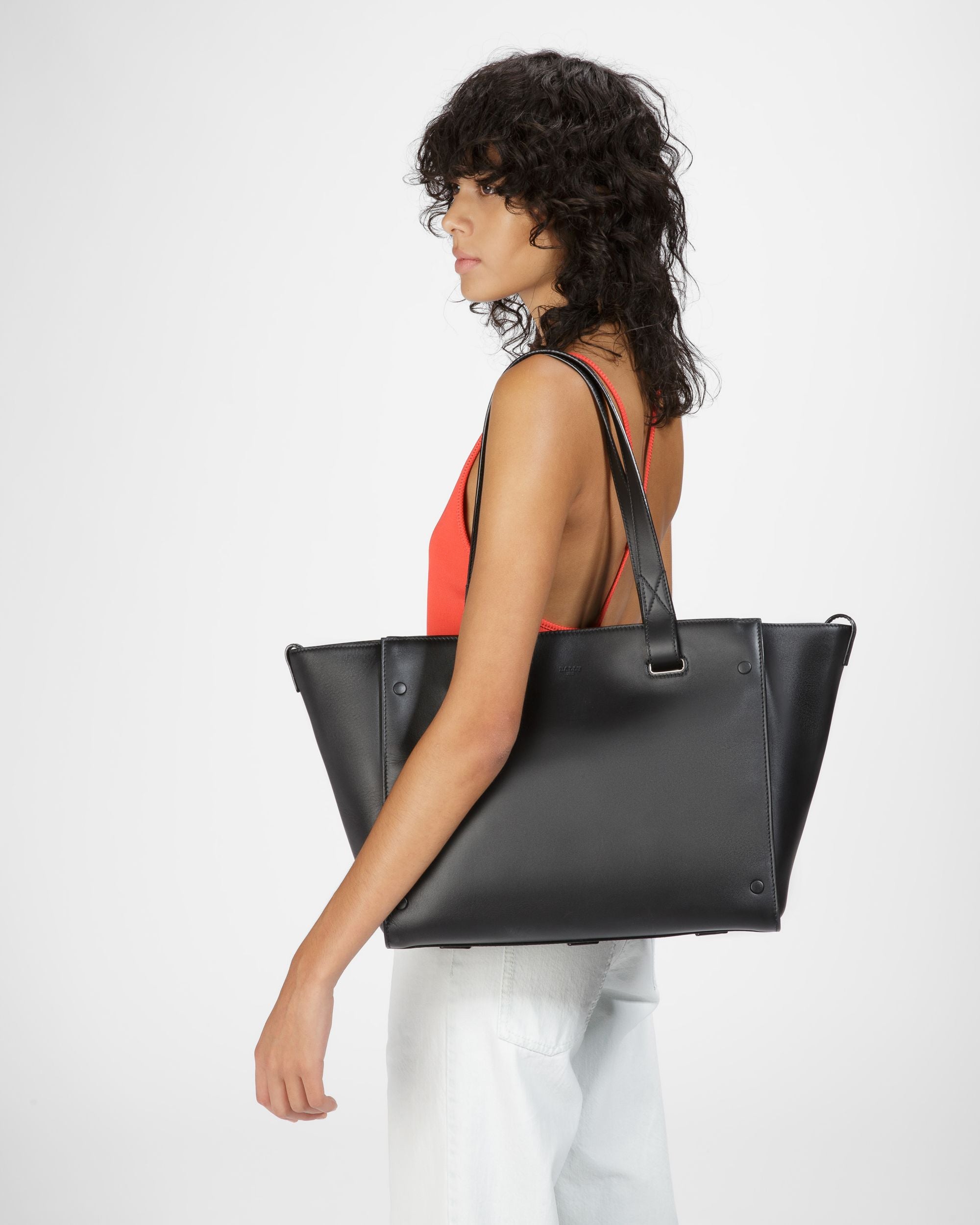 Arystea Tote Bag In Pelle Nera - Donna - Bally - 10