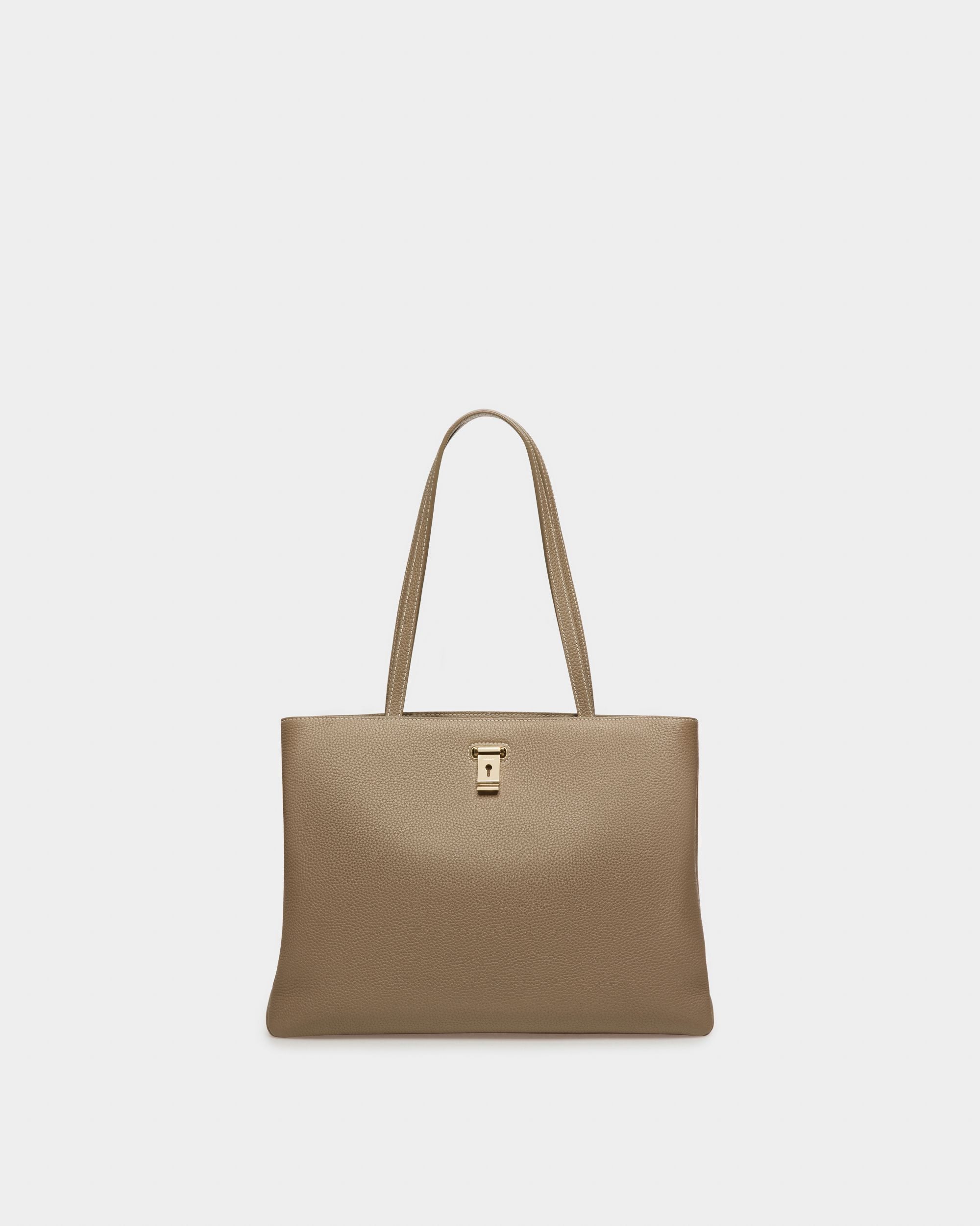 Lya Tote Bag In Pelle Grigio Talpa - Donna - Bally - 01