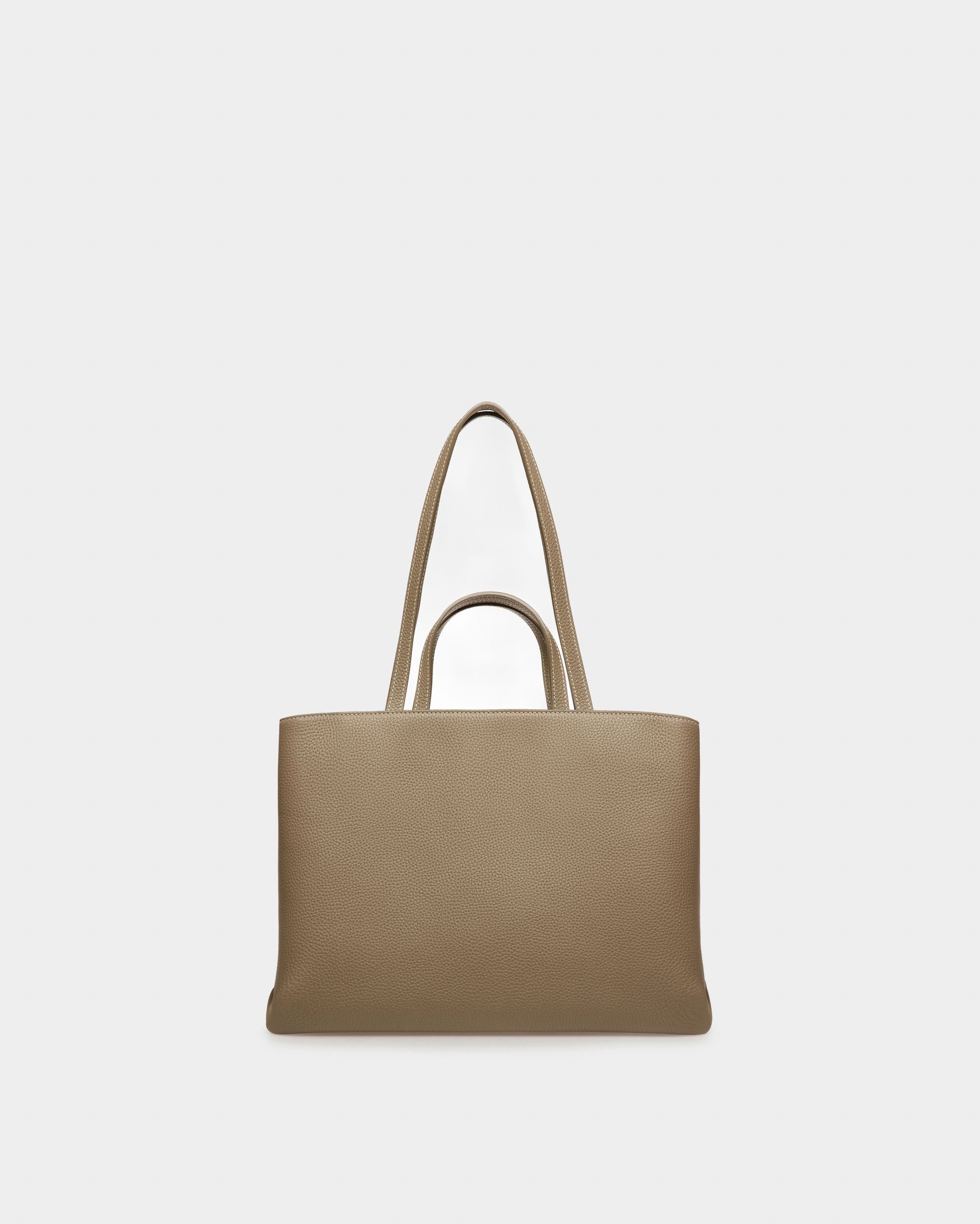 Lya Tote Bag In Pelle Grigio Talpa - Donna - Bally - 03
