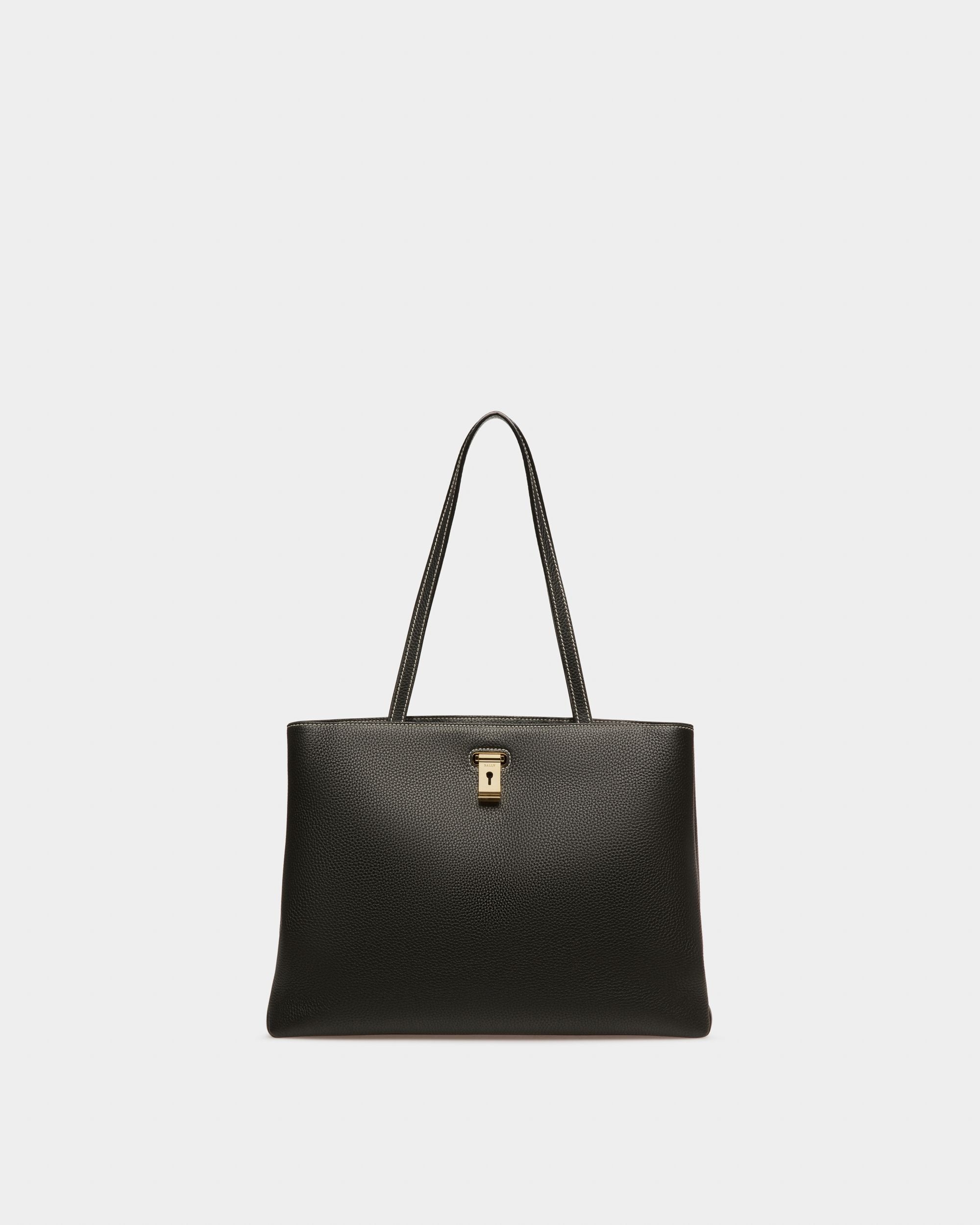 Lya Tote Bag In Pelle Nera - Donna - Bally - 01