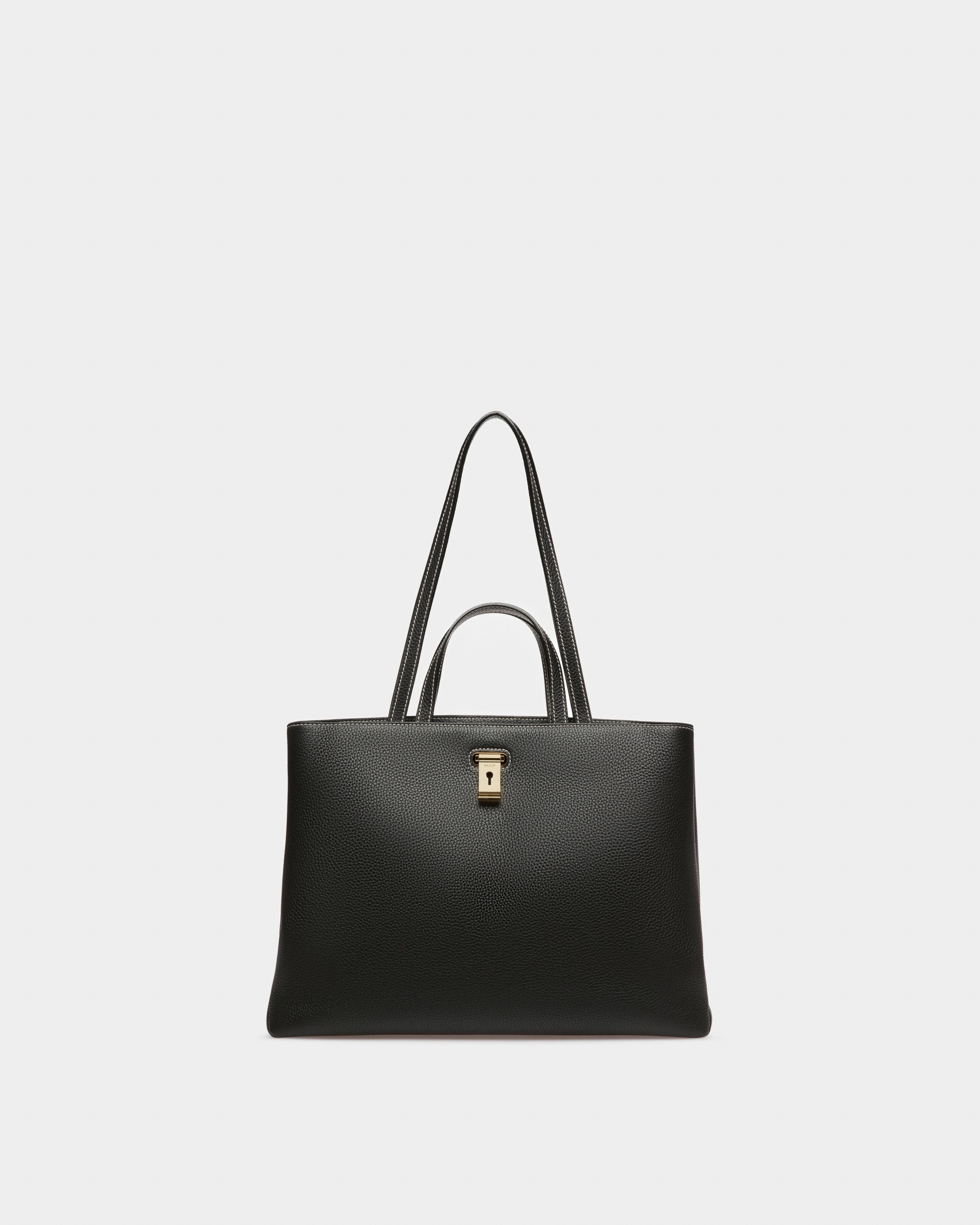 Lya Tote Bag In Pelle Nera - Donna - Bally - 08