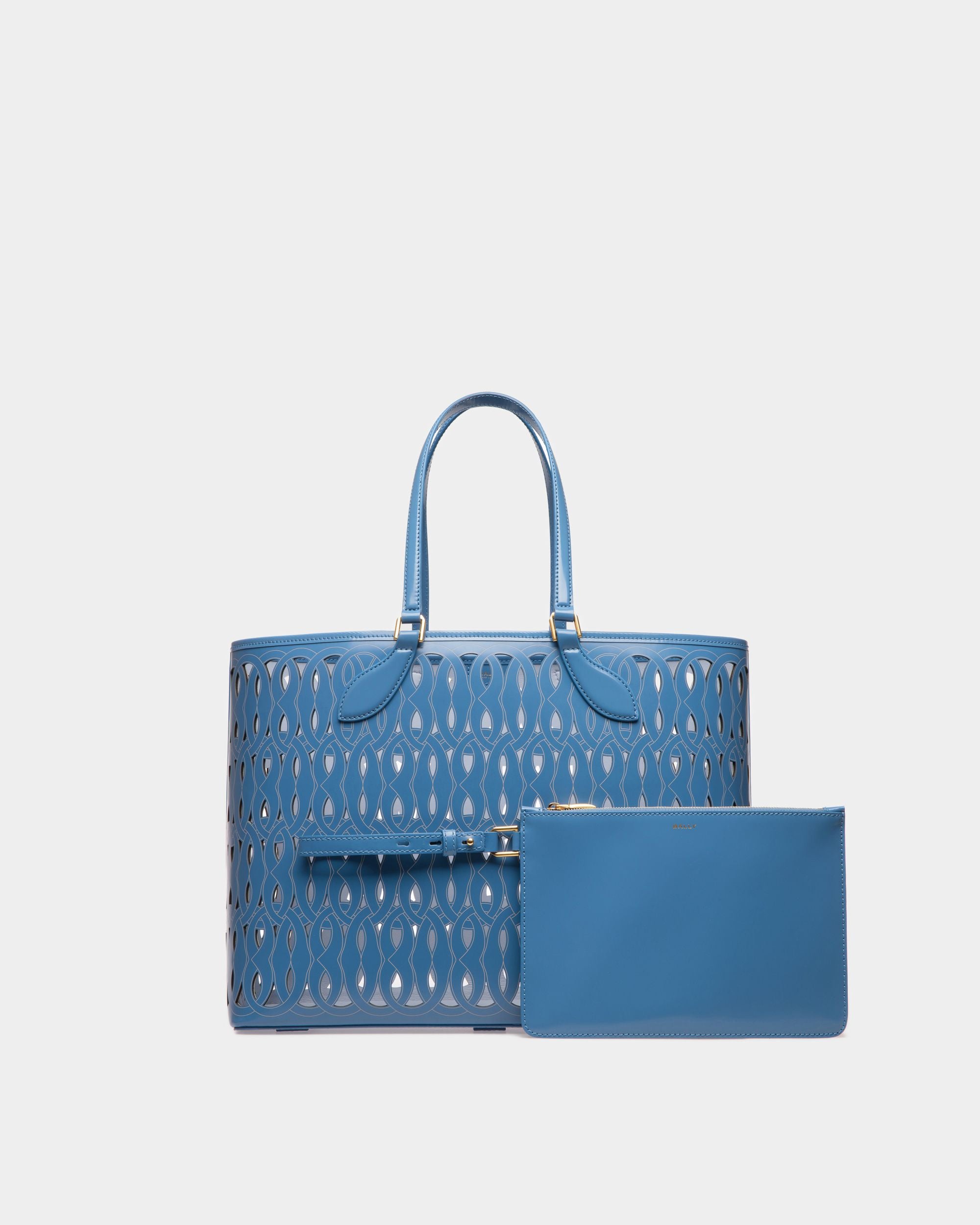 Tote Bag Lago In Pelle Blu - Donna - Bally - 01