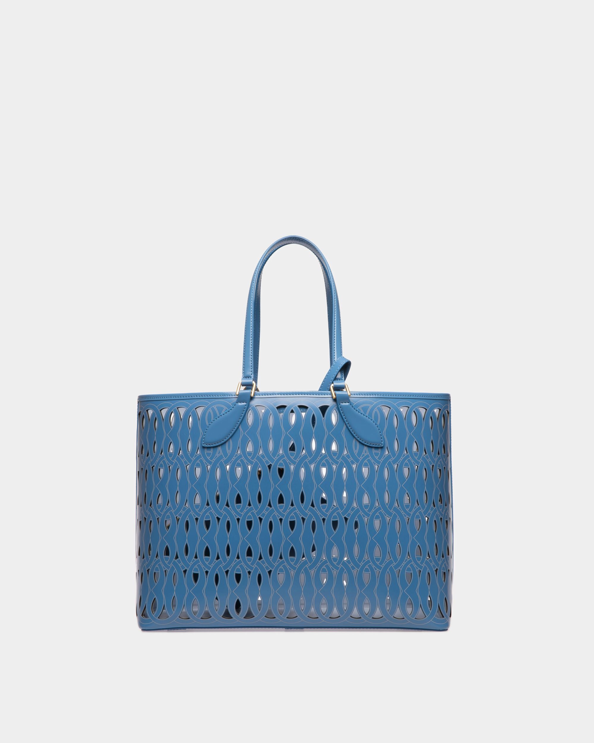 Tote Bag Lago In Pelle Blu - Donna - Bally - 02