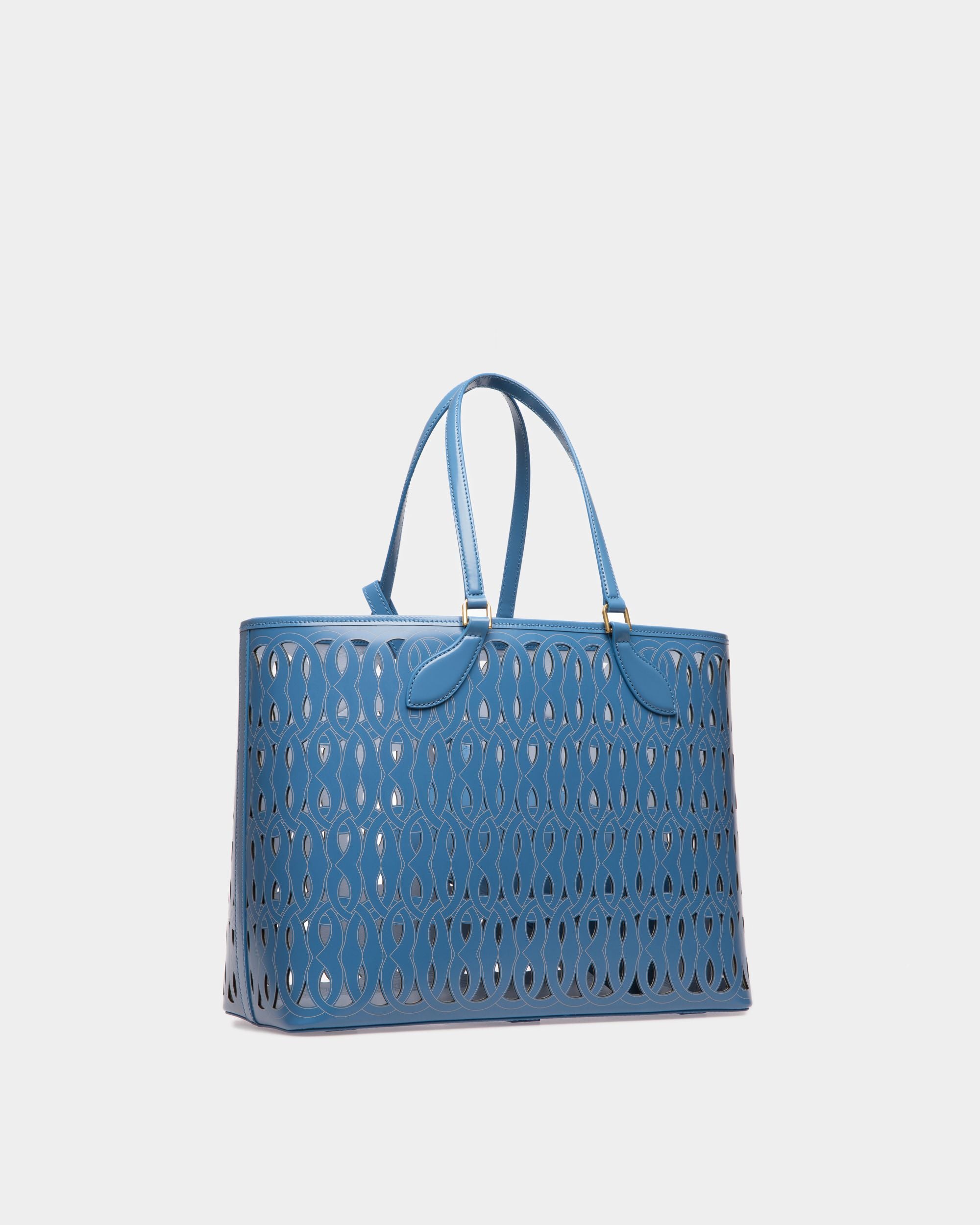 Tote Bag Lago In Pelle Blu - Donna - Bally - 03