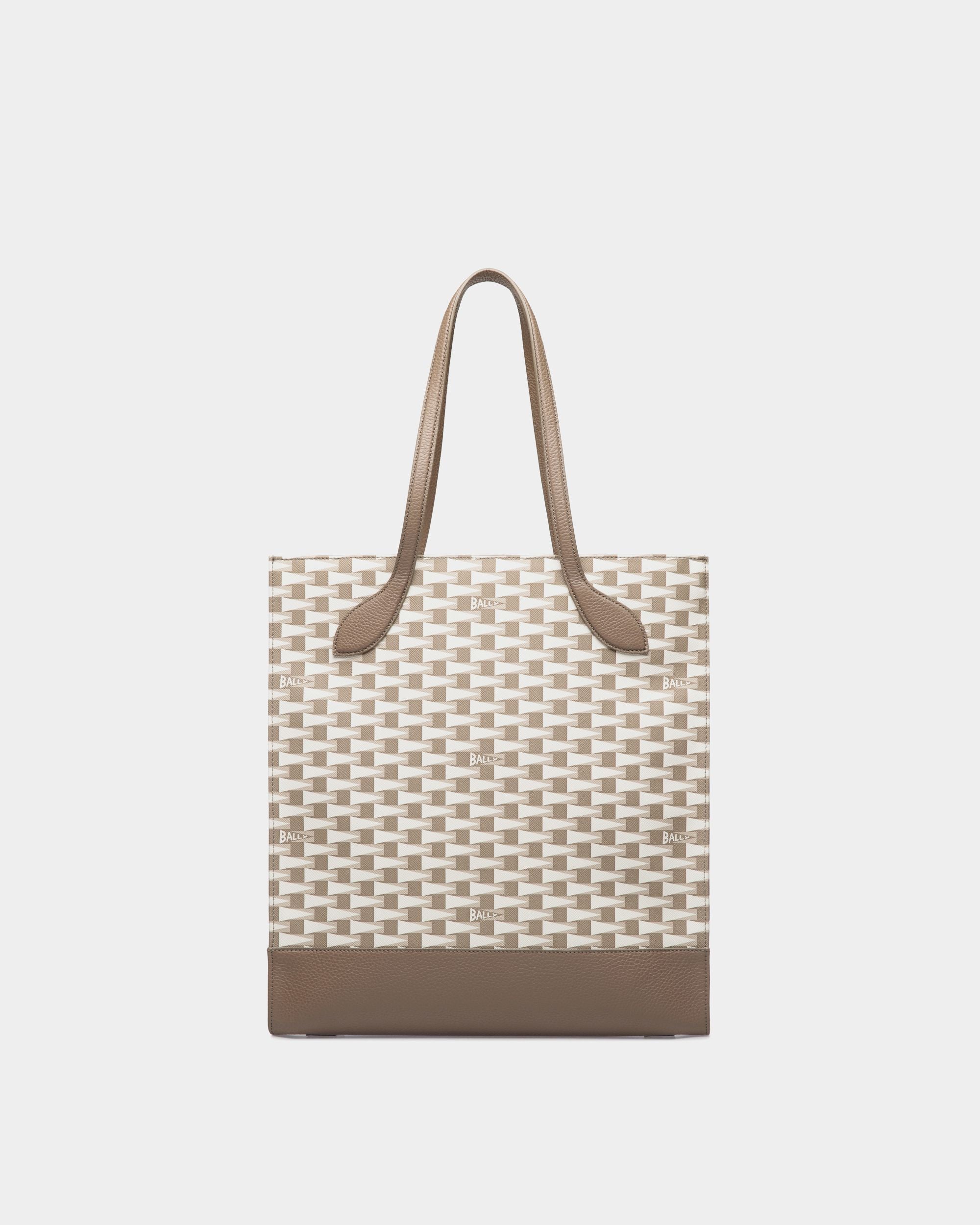 Tote Bag Keep On In TPU Grigio Talpa Con Stampa Pennant - Donna - Bally - 02