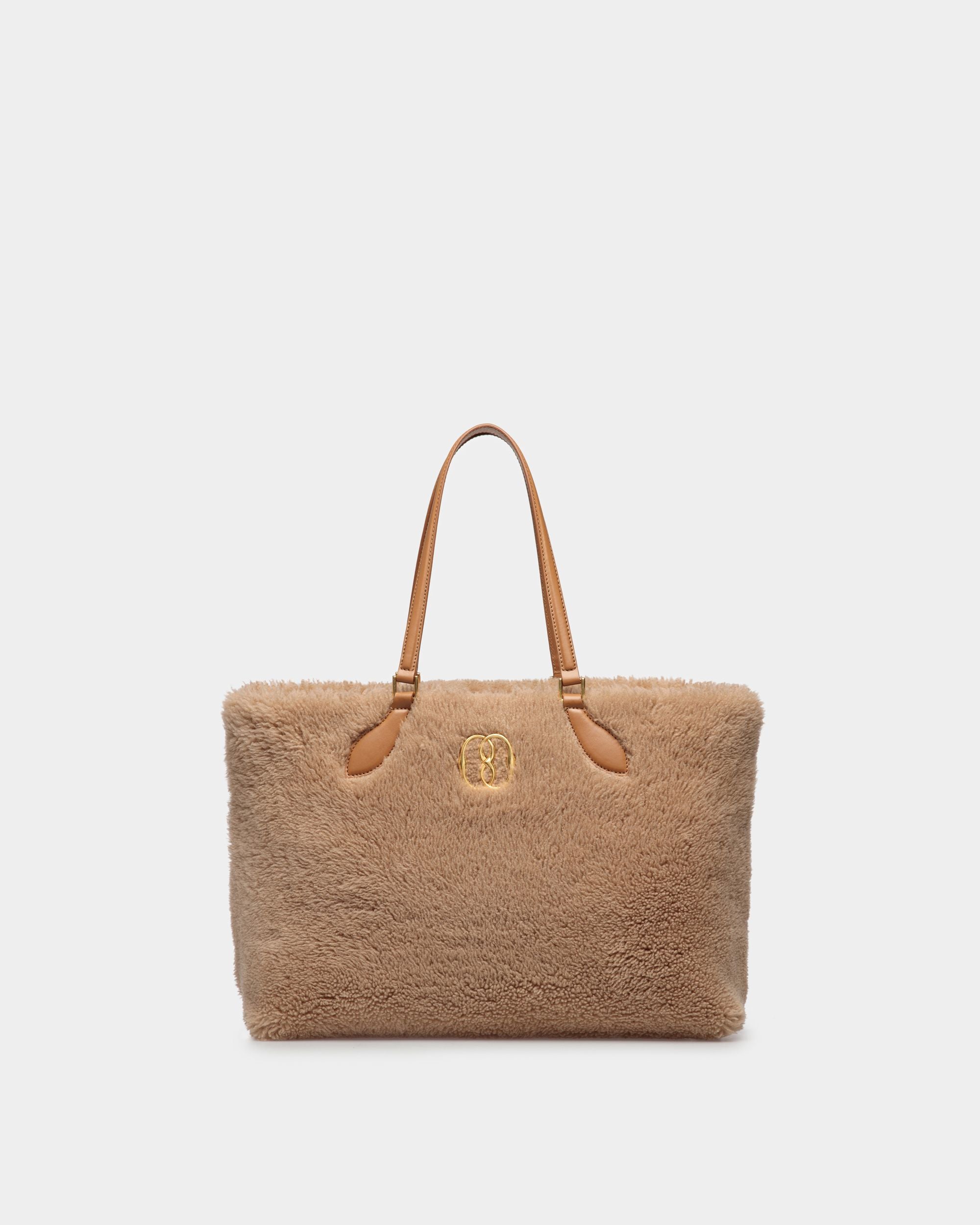 Tote Bag Emblem In Lana Beige - Donna - Bally - 01