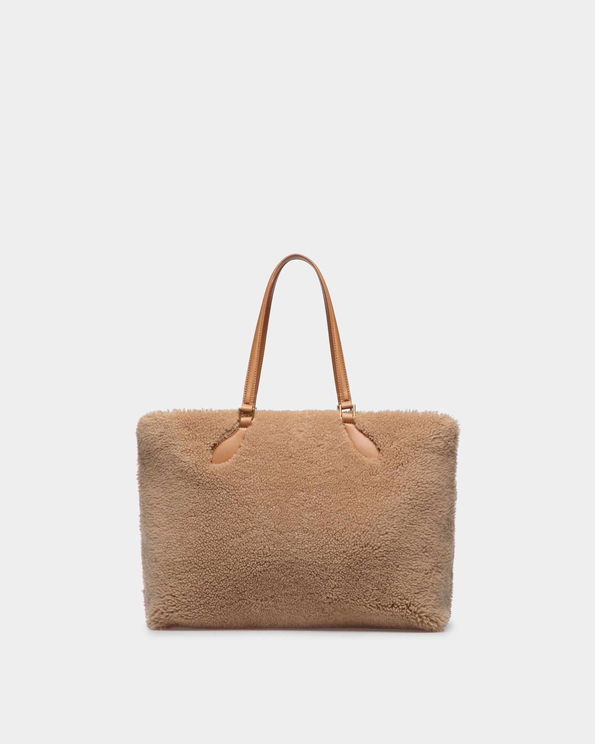 Tote Bag Emblem In Lana Beige - Donna - Bally - 02