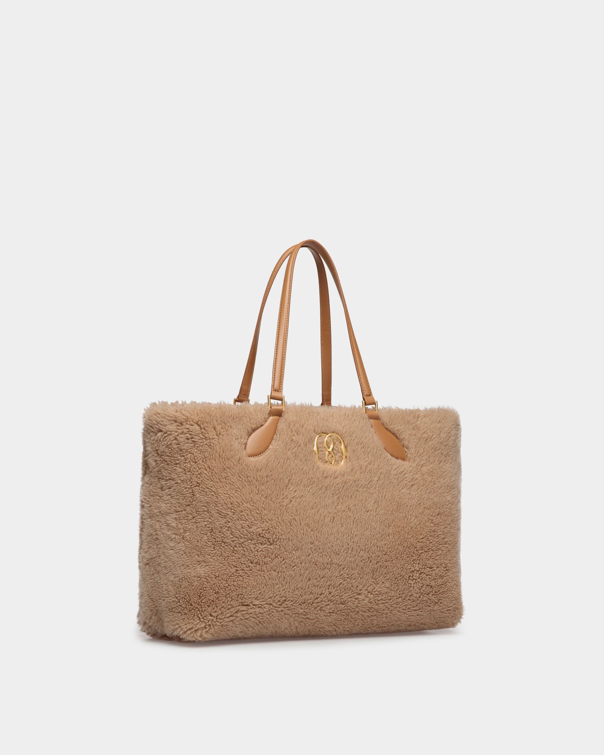 Tote Bag Emblem In Lana Beige - Donna - Bally - 03