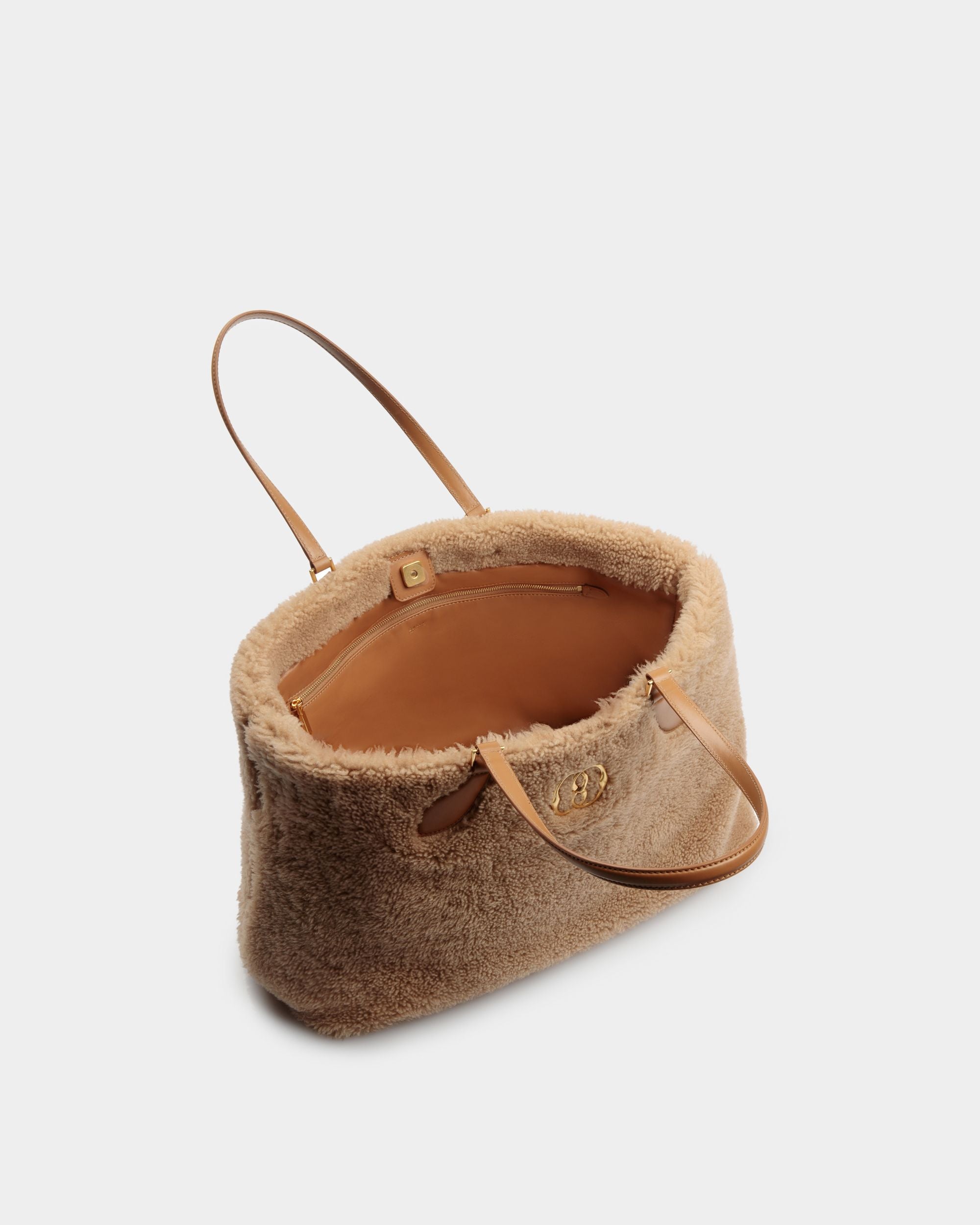Tote Bag Emblem In Lana Beige - Donna - Bally - 04