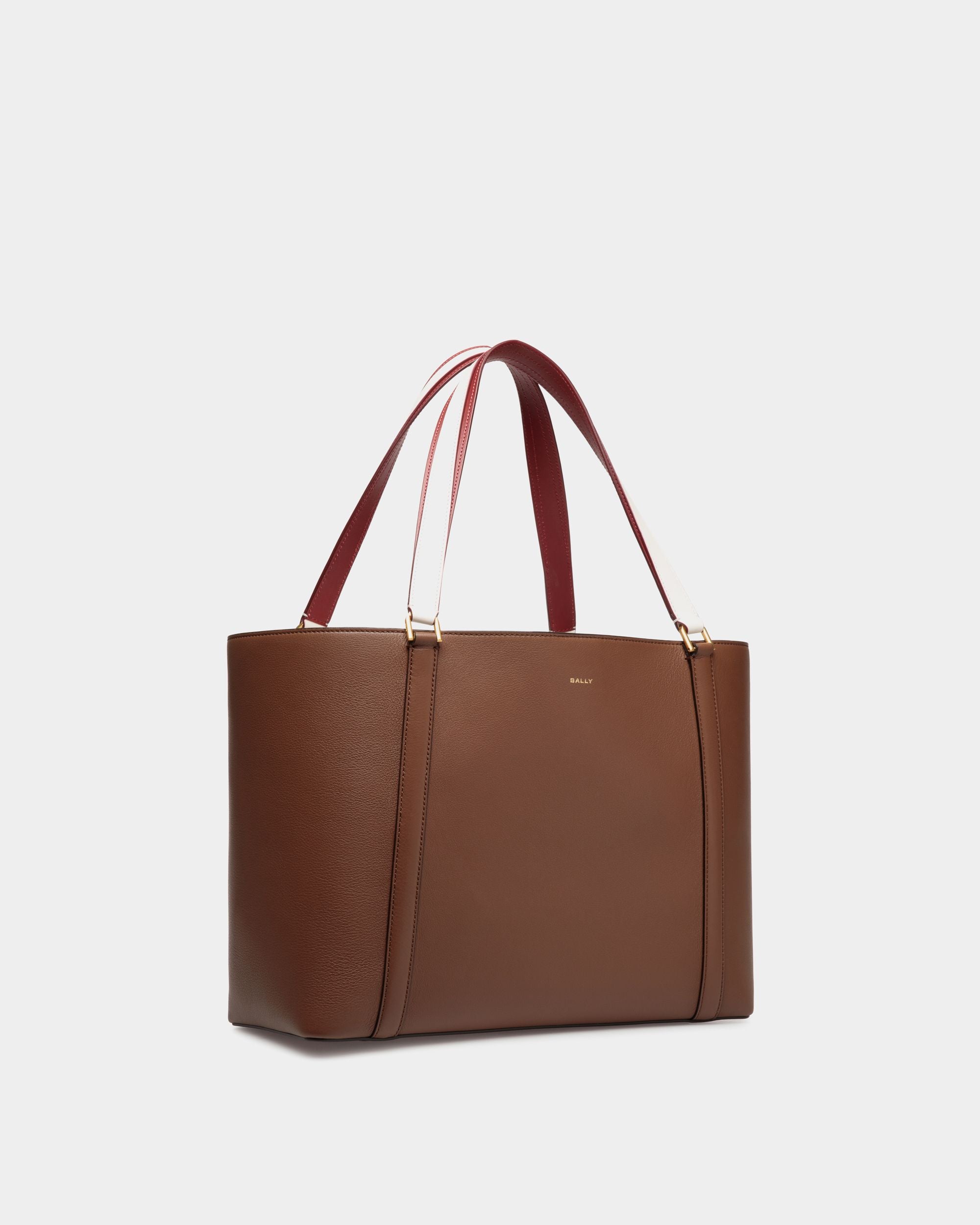 Tote Bag Code In Pelle Marrone - Donna - Bally - 03