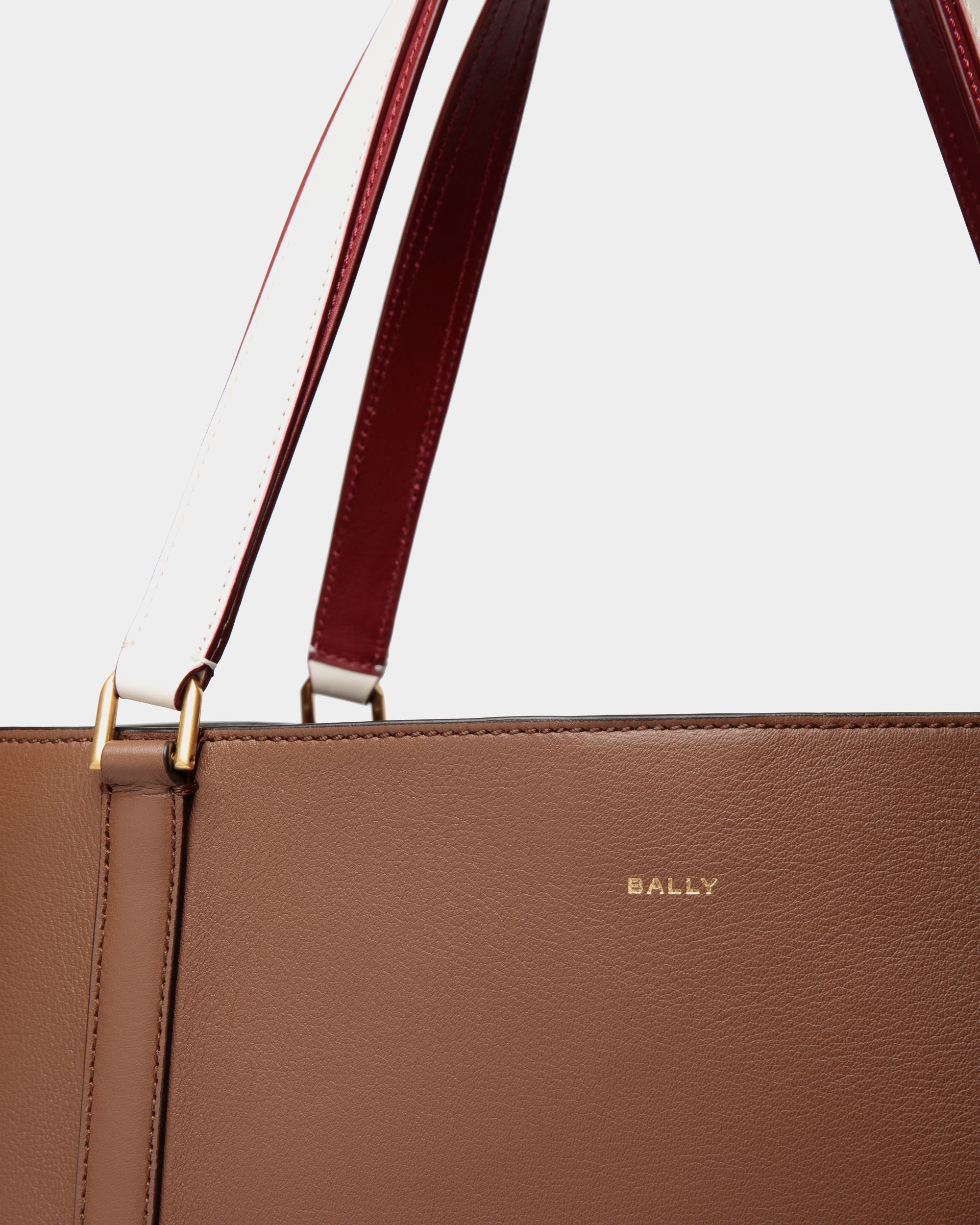 Tote Bag Code In Pelle Marrone - Donna - Bally - 05