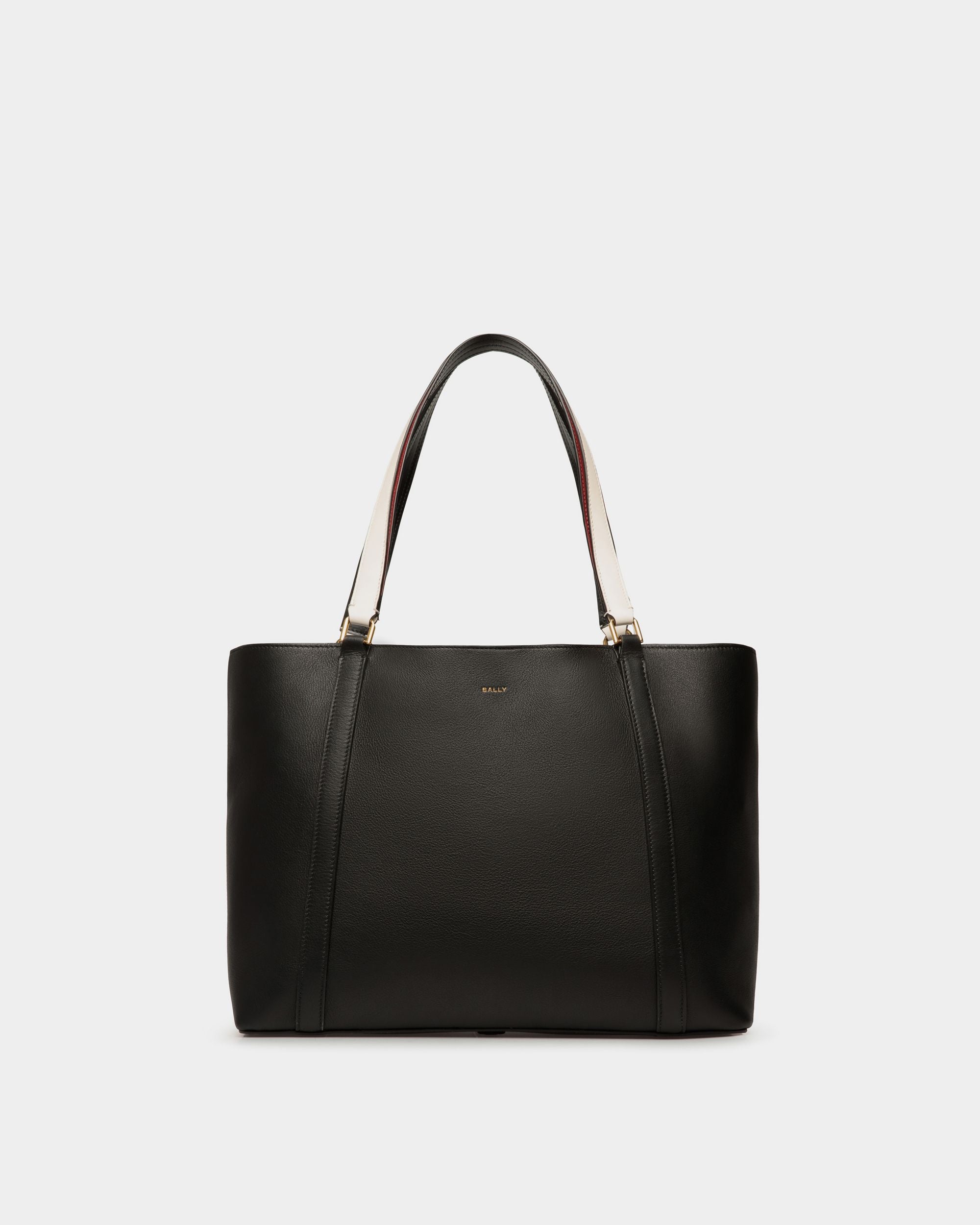 Tote Bag Code In Pelle Nera - Donna - Bally - 01