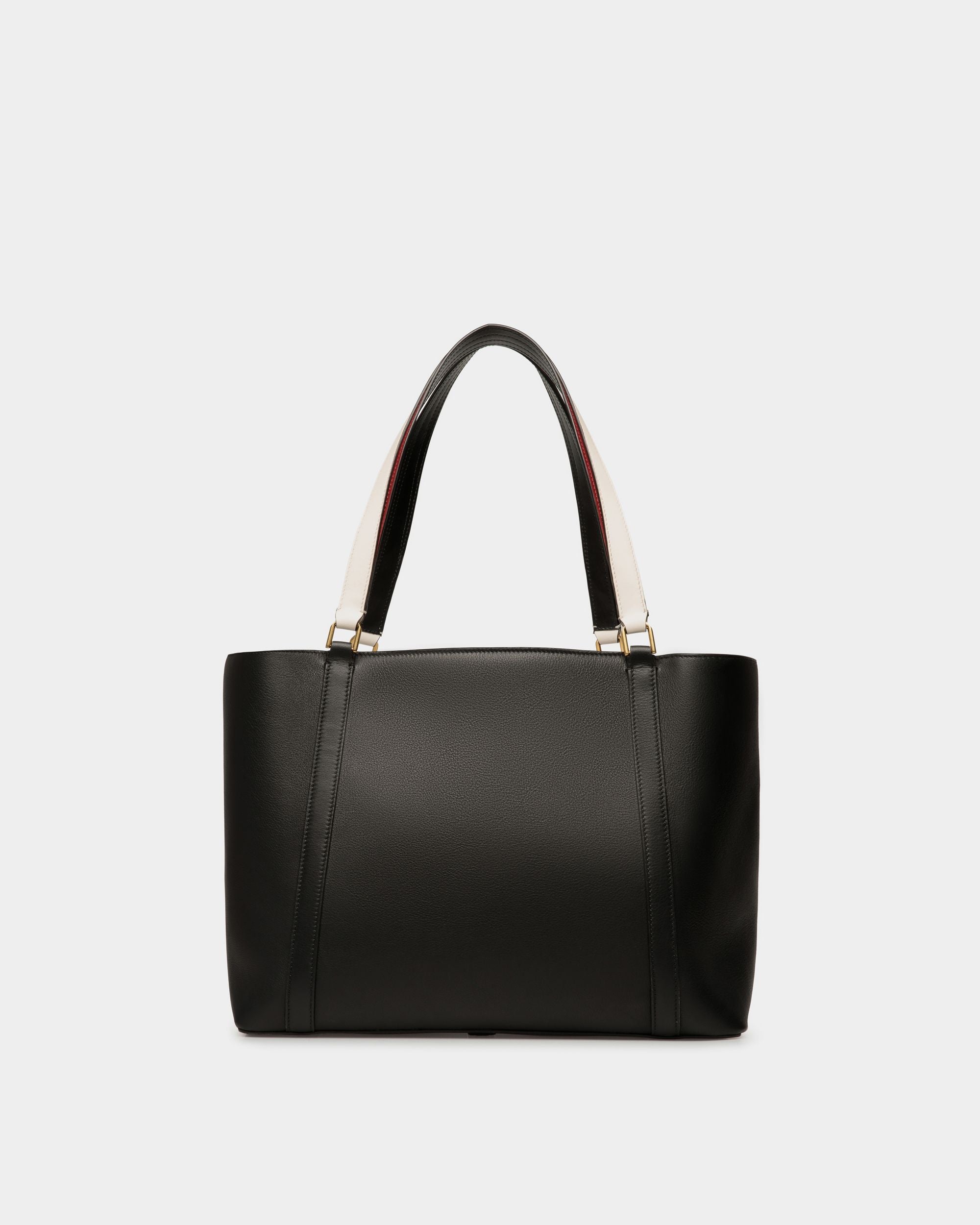 Tote Bag Code In Pelle Nera - Donna - Bally - 02