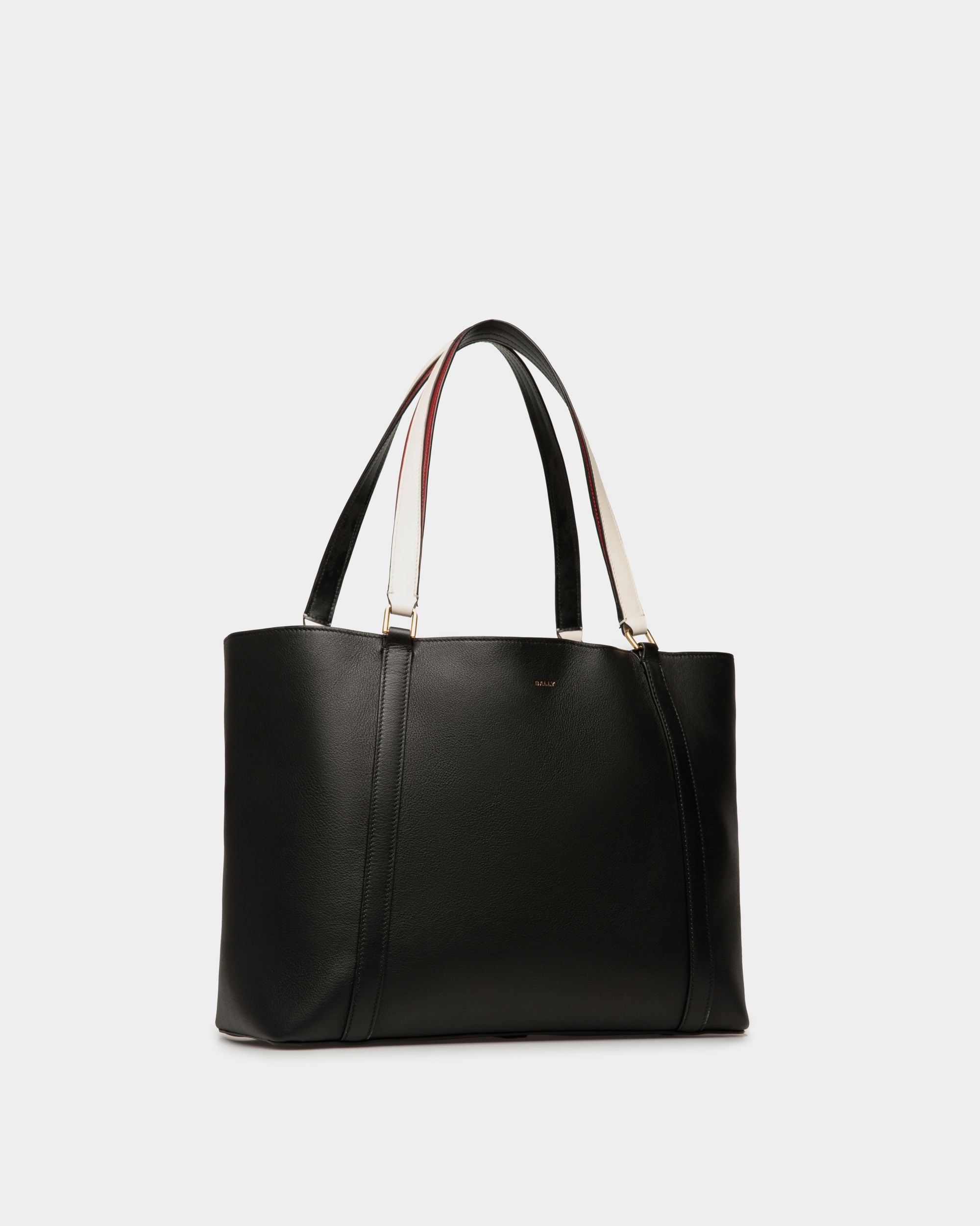 Tote Bag Code In Pelle Nera - Donna - Bally - 03