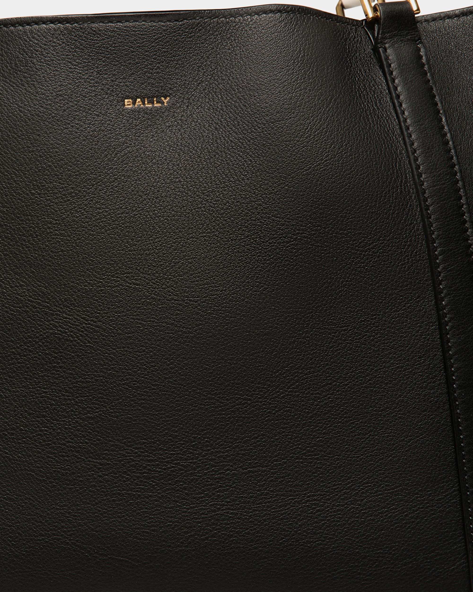 Tote Bag Code In Pelle Nera - Donna - Bally - 04