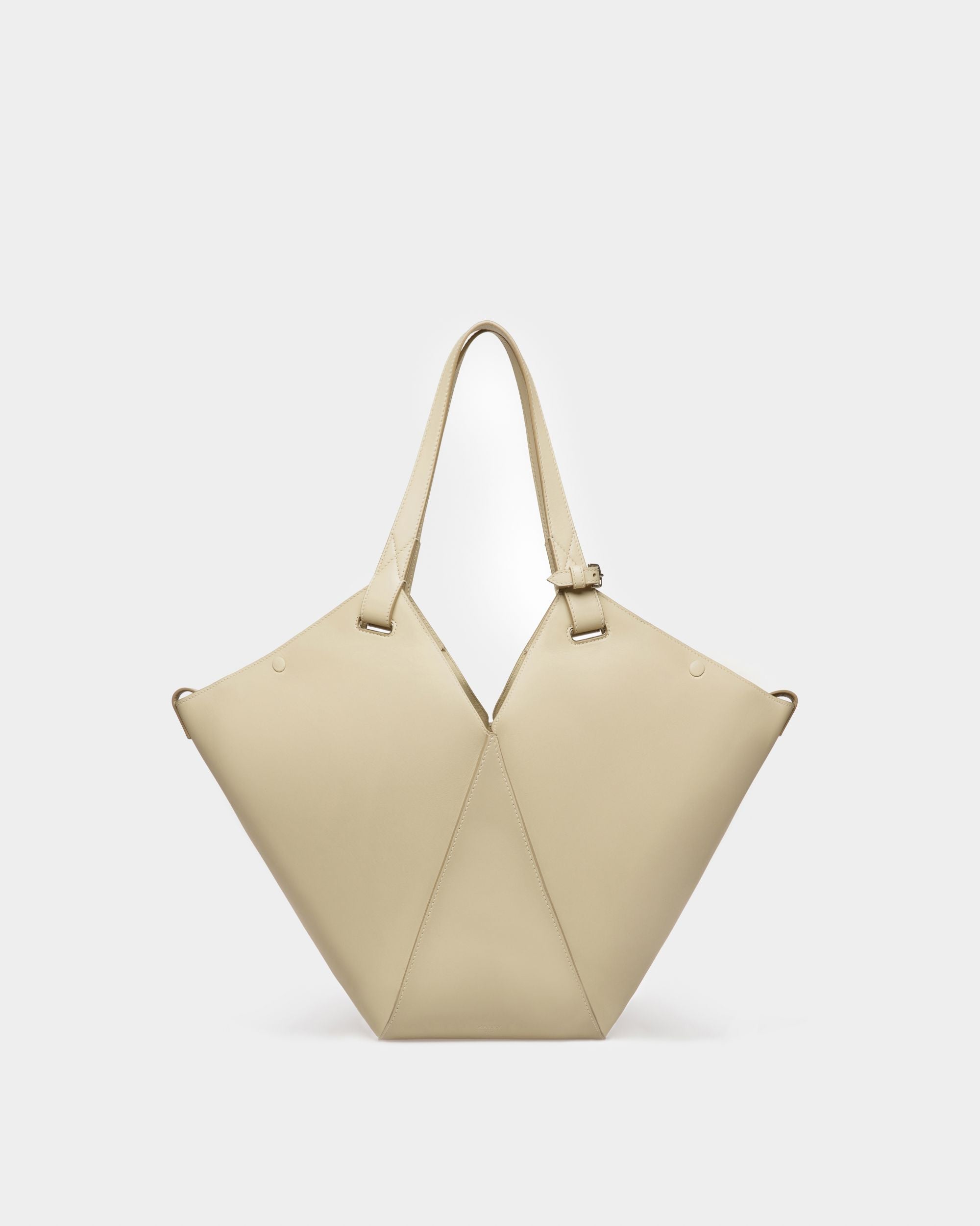Ahria Tote Bag In Pelle Beige Chiaro - Donna - Bally - 01