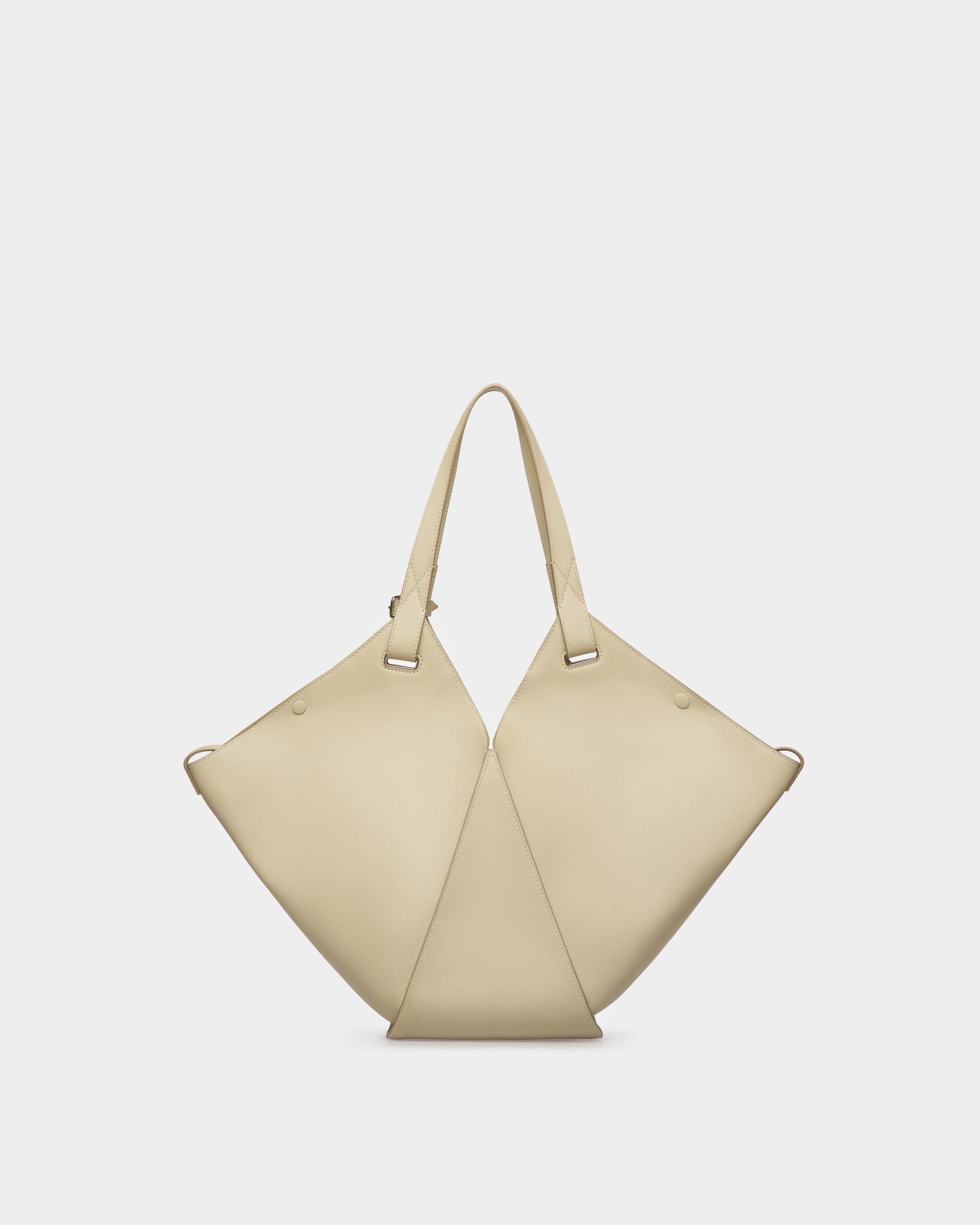 Ahria Tote Bag In Pelle Beige Chiaro - Donna - Bally - 03