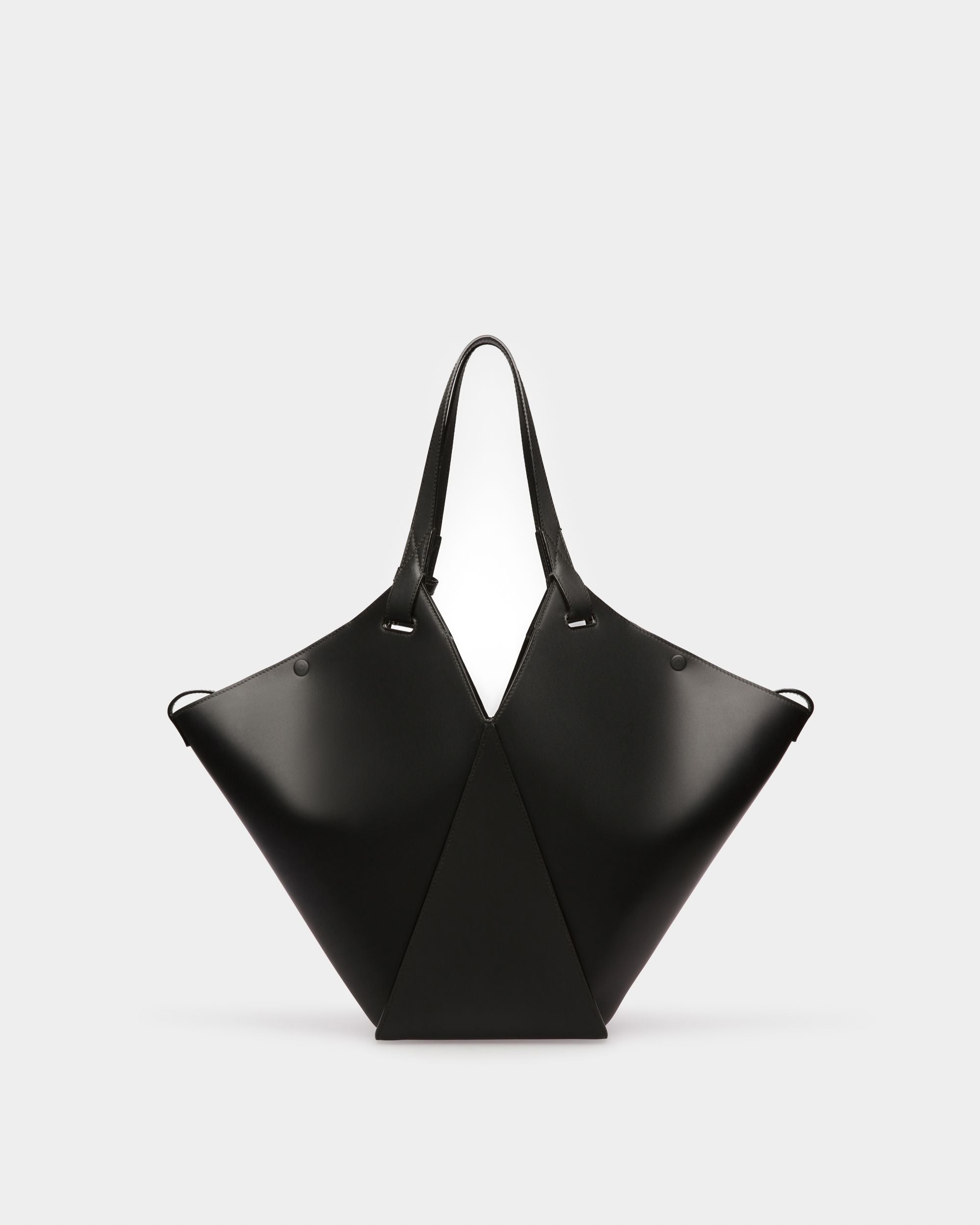Ahria Tote Bag In Pelle Nera - Donna - Bally - 03
