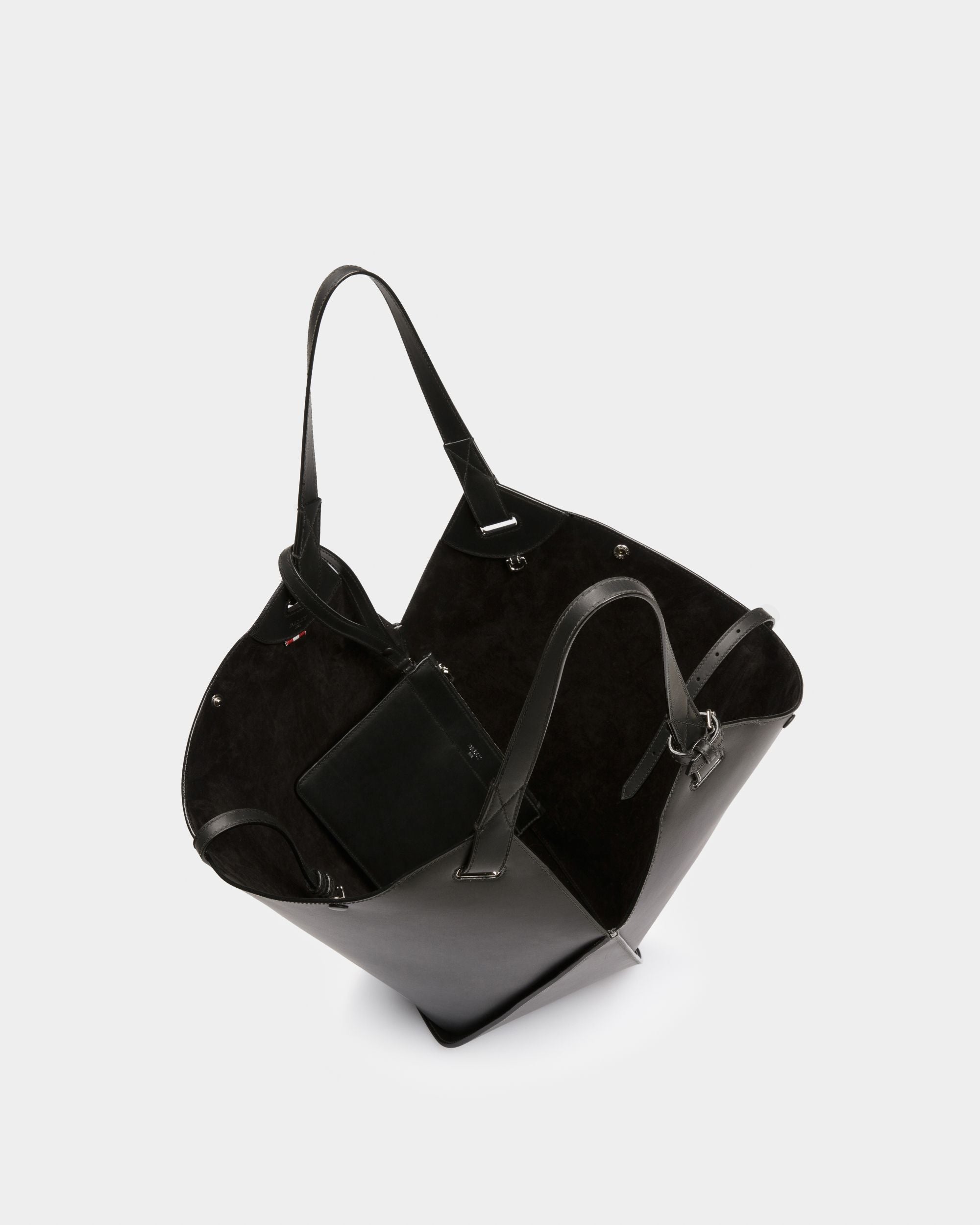 Ahria Tote Bag In Pelle Nera - Donna - Bally - 04