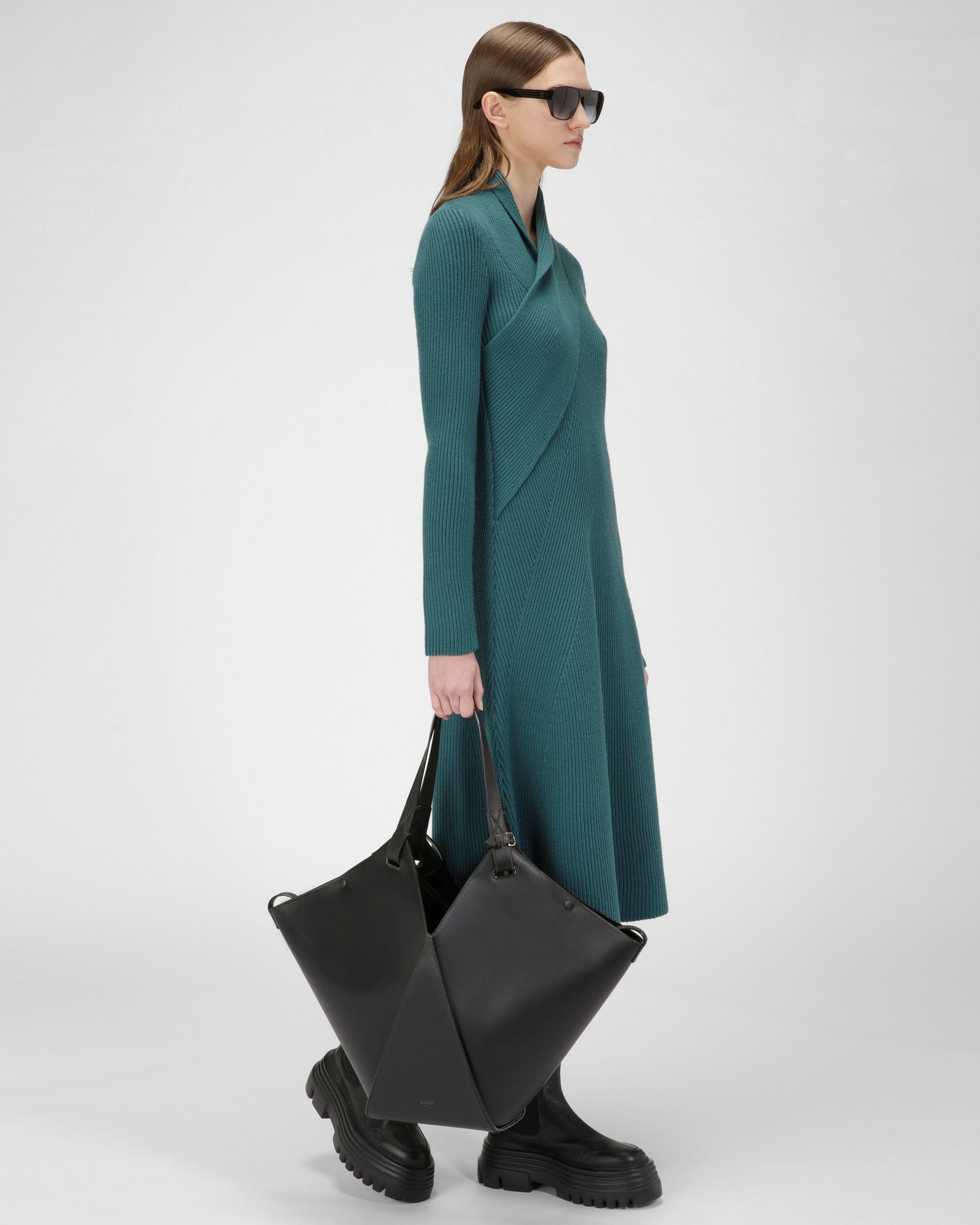 Ahria Tote Bag In Pelle Nera - Donna - Bally - 09