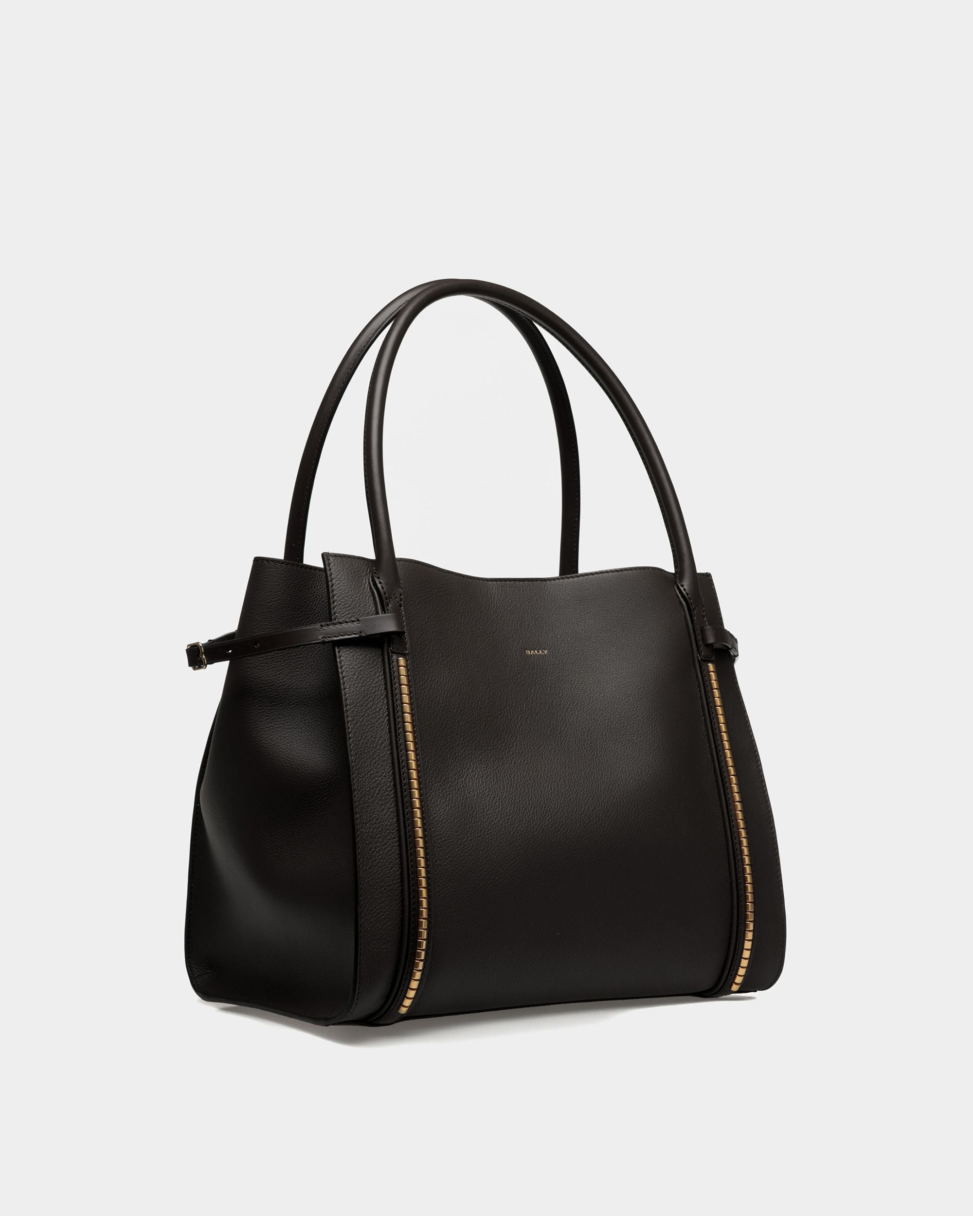 Tote Bag Chesney Large In Pelle Nera - Donna - Bally - 04