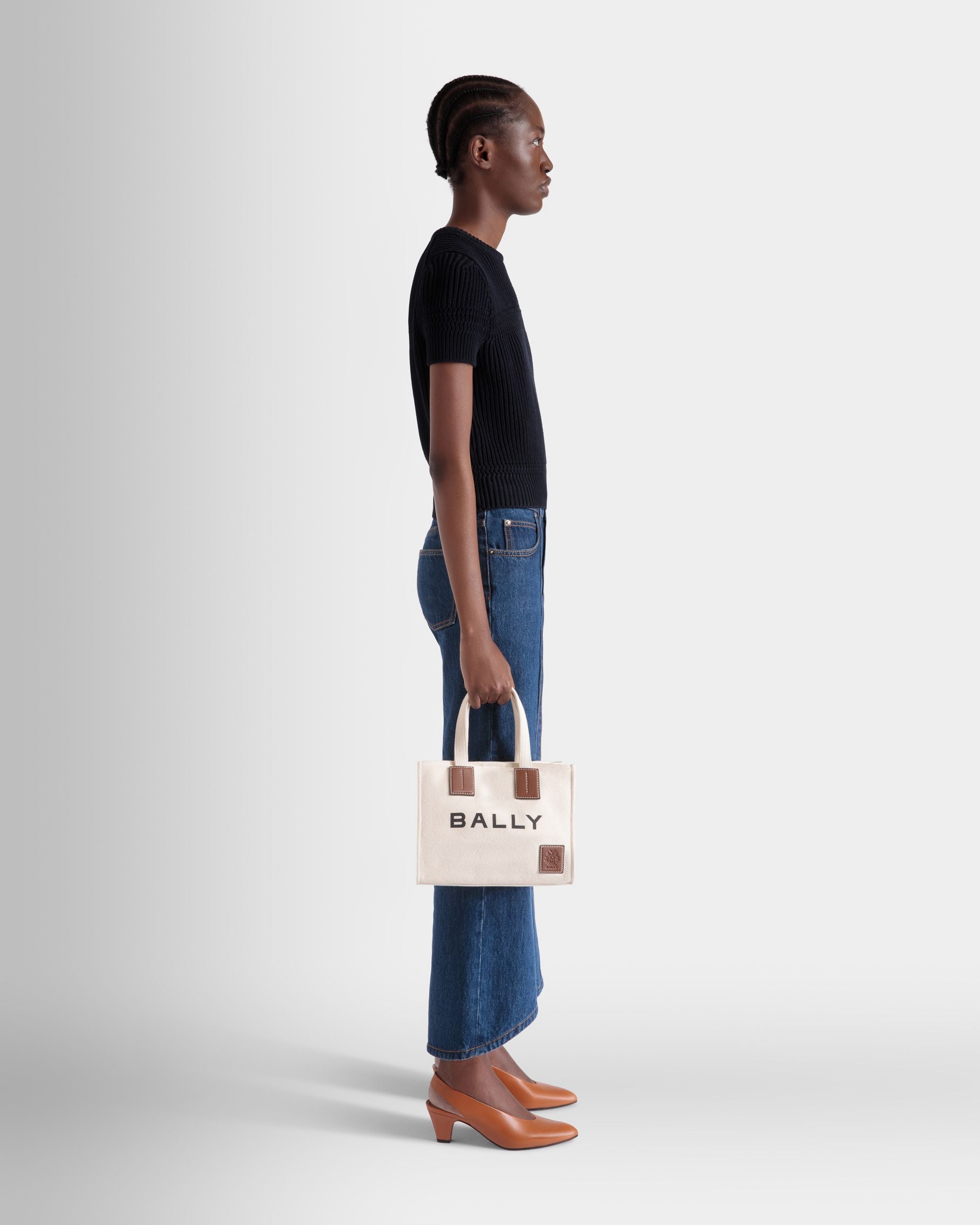 Tote Bag Akelei In Tela - Donna - Bally - 02