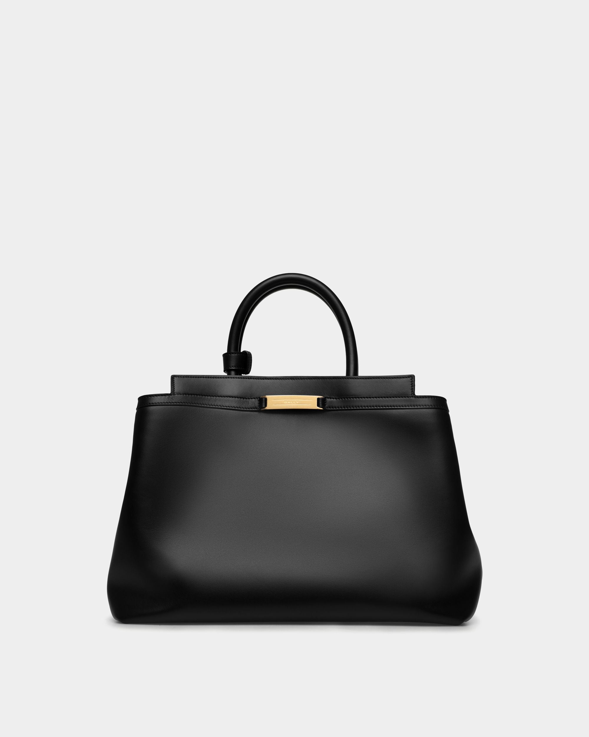 Tote Bag Deco In Pelle Nera - Donna - Bally - 01