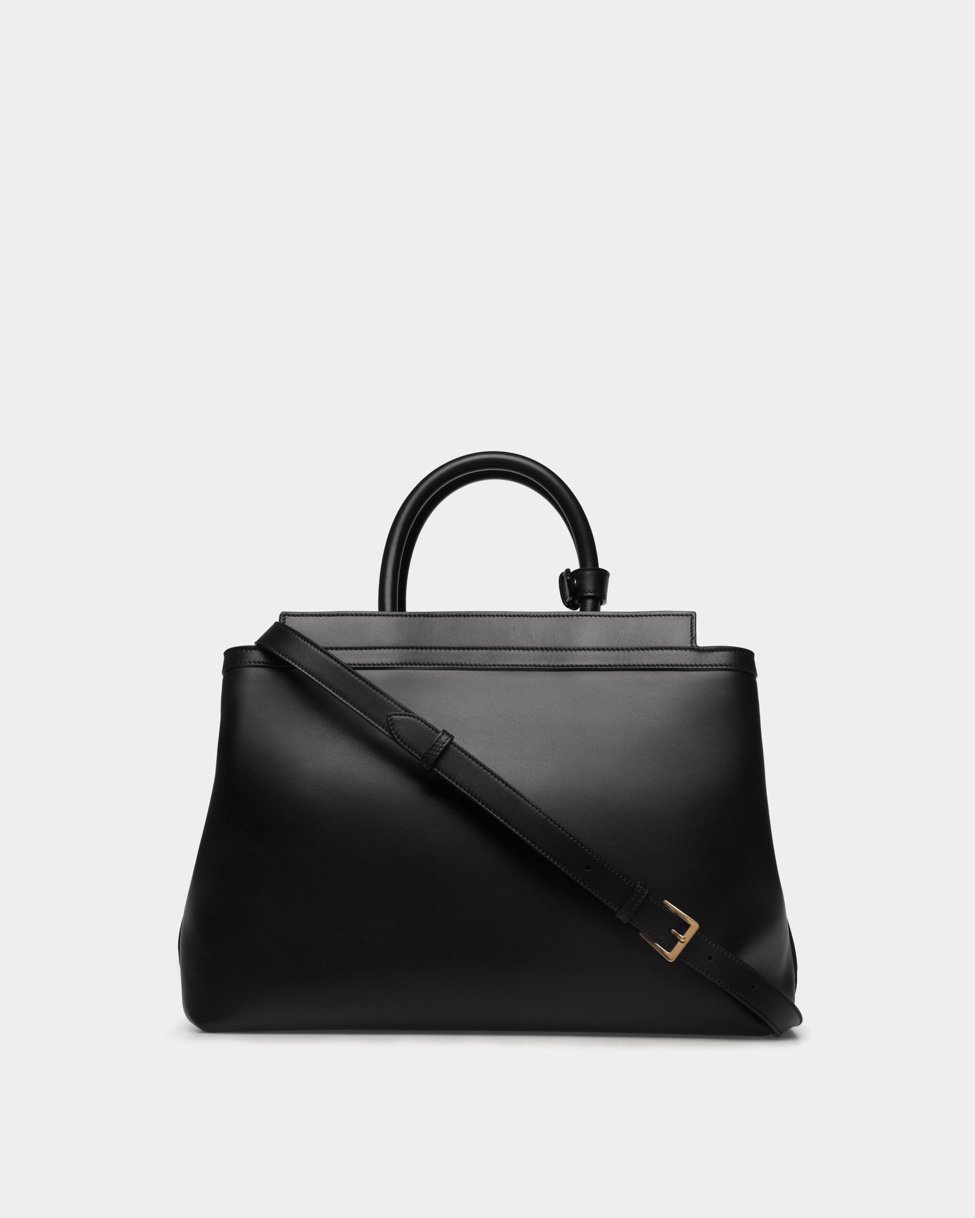 Tote Bag Deco In Pelle Nera - Donna - Bally - 03