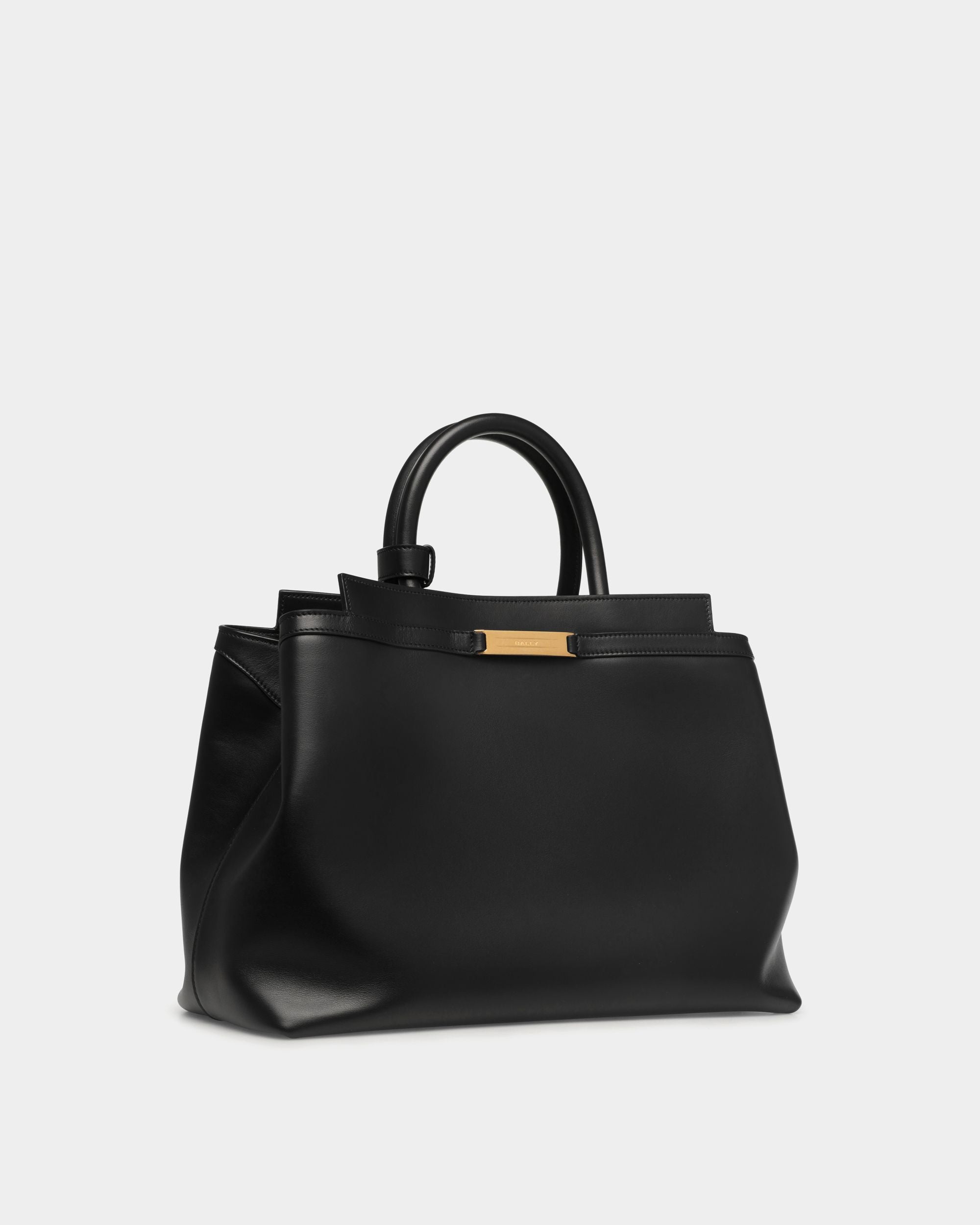 Tote Bag Deco In Pelle Nera - Donna - Bally - 04