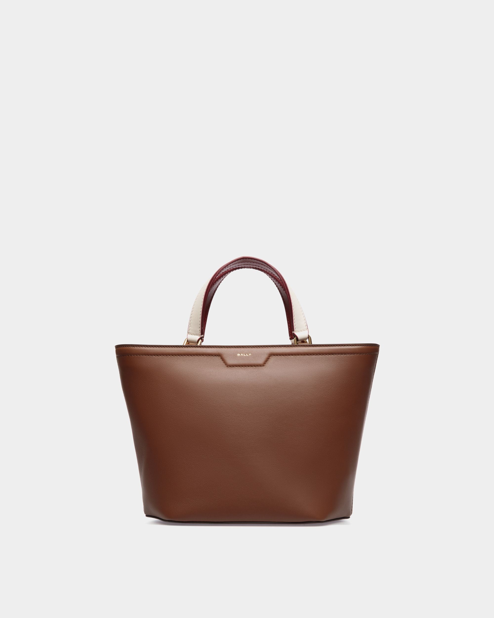 Tote Bag Piccola Code In Pelle Marrone - Donna - Bally - 01