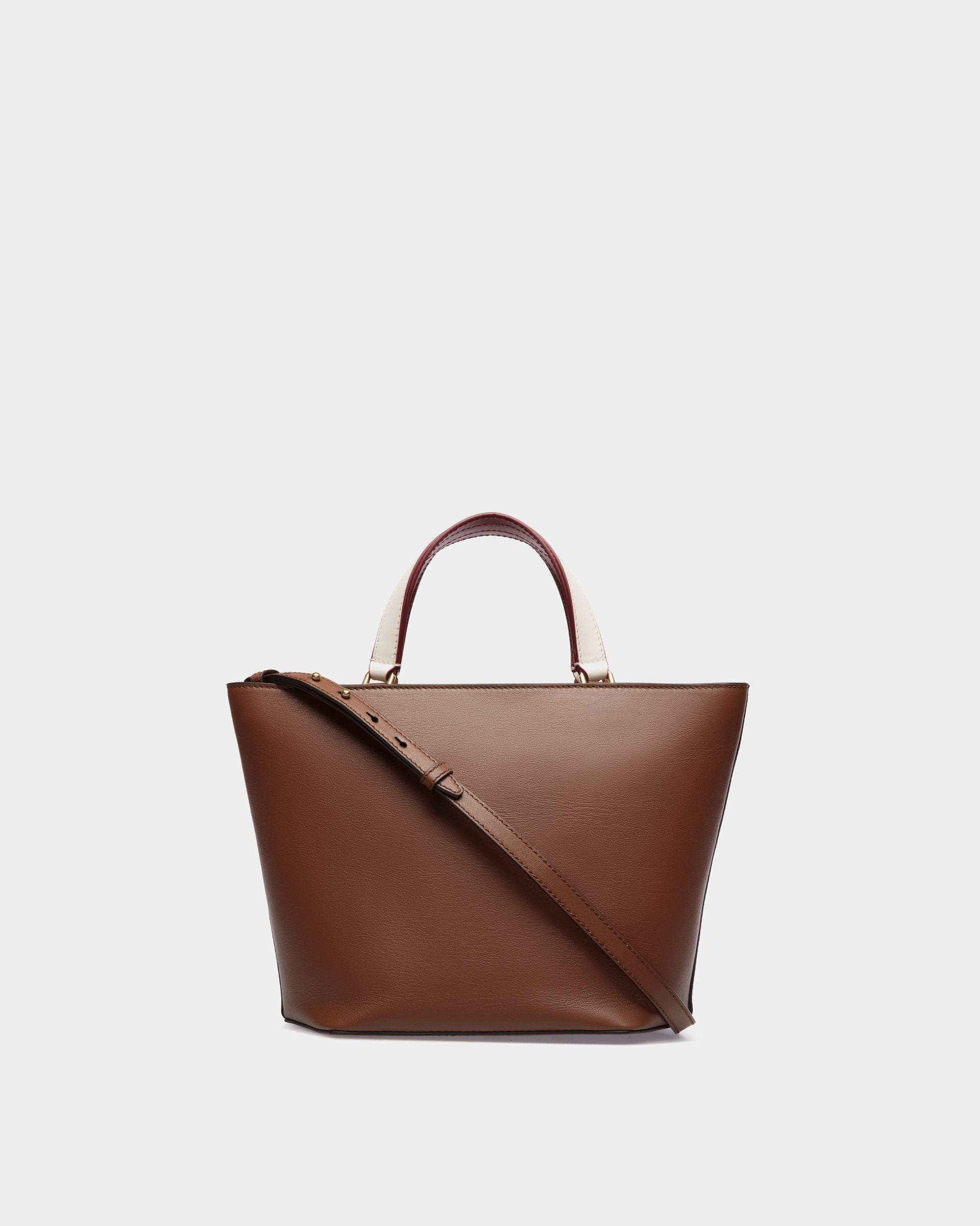 Tote Bag Piccola Code In Pelle Marrone - Donna - Bally - 02