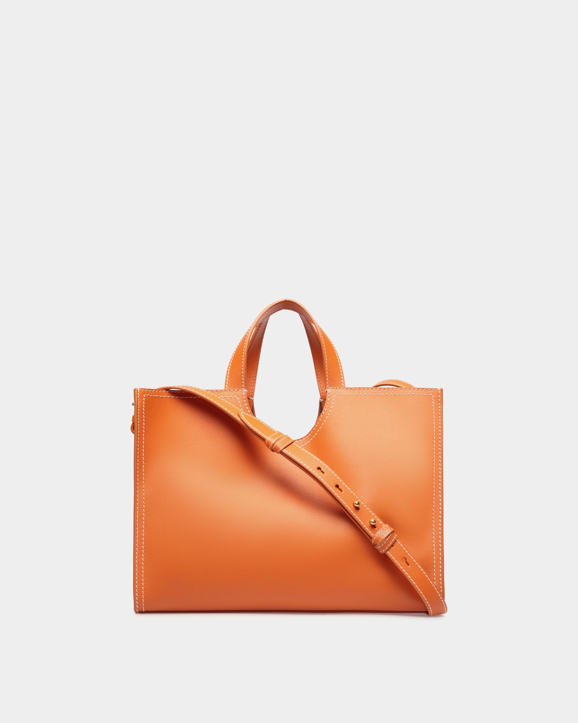 Tote Bag Easy Bally In Pelle Koi Orange - Donna - Bally - 02