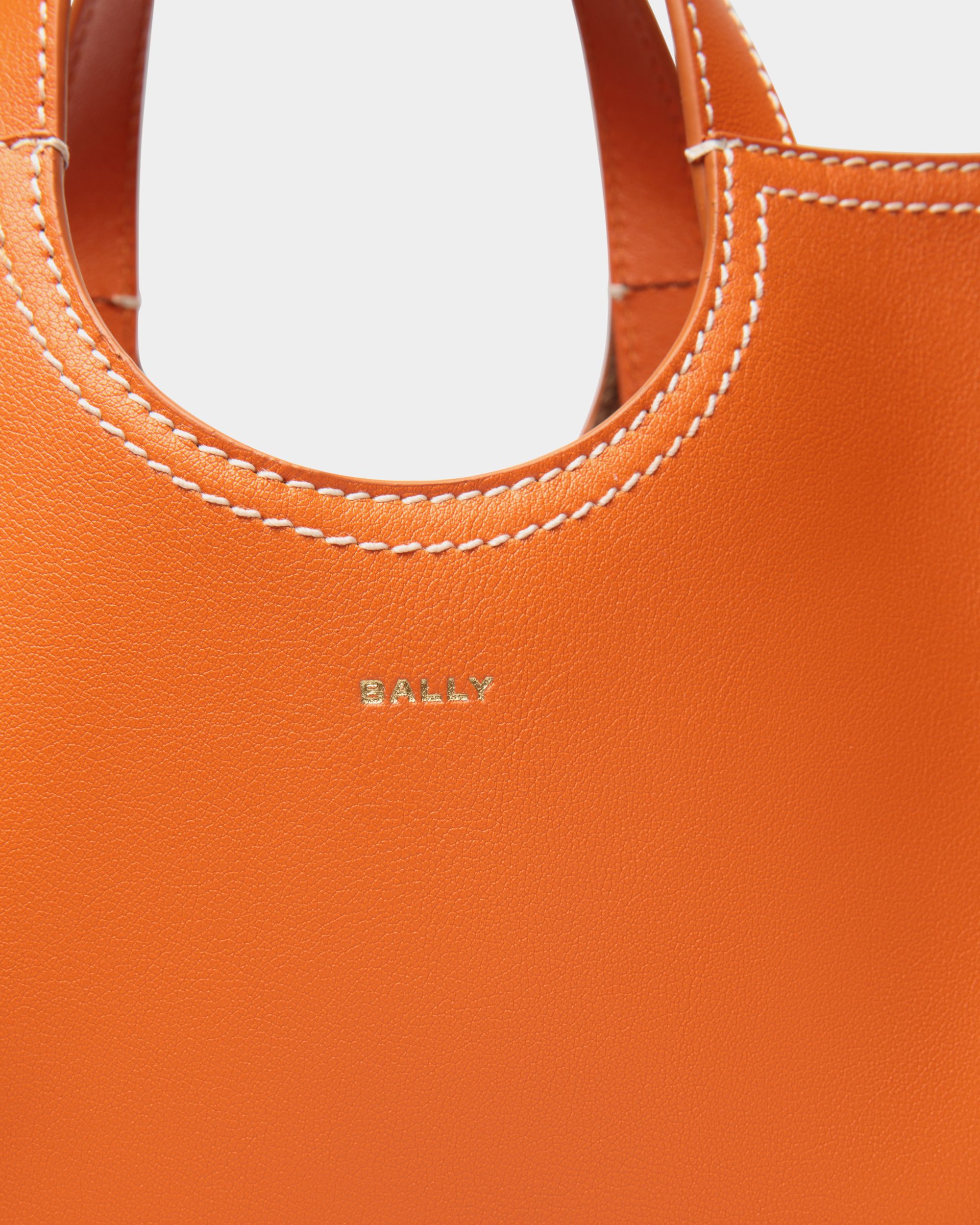 Tote Bag Easy Bally In Pelle Koi Orange - Donna - Bally - 05