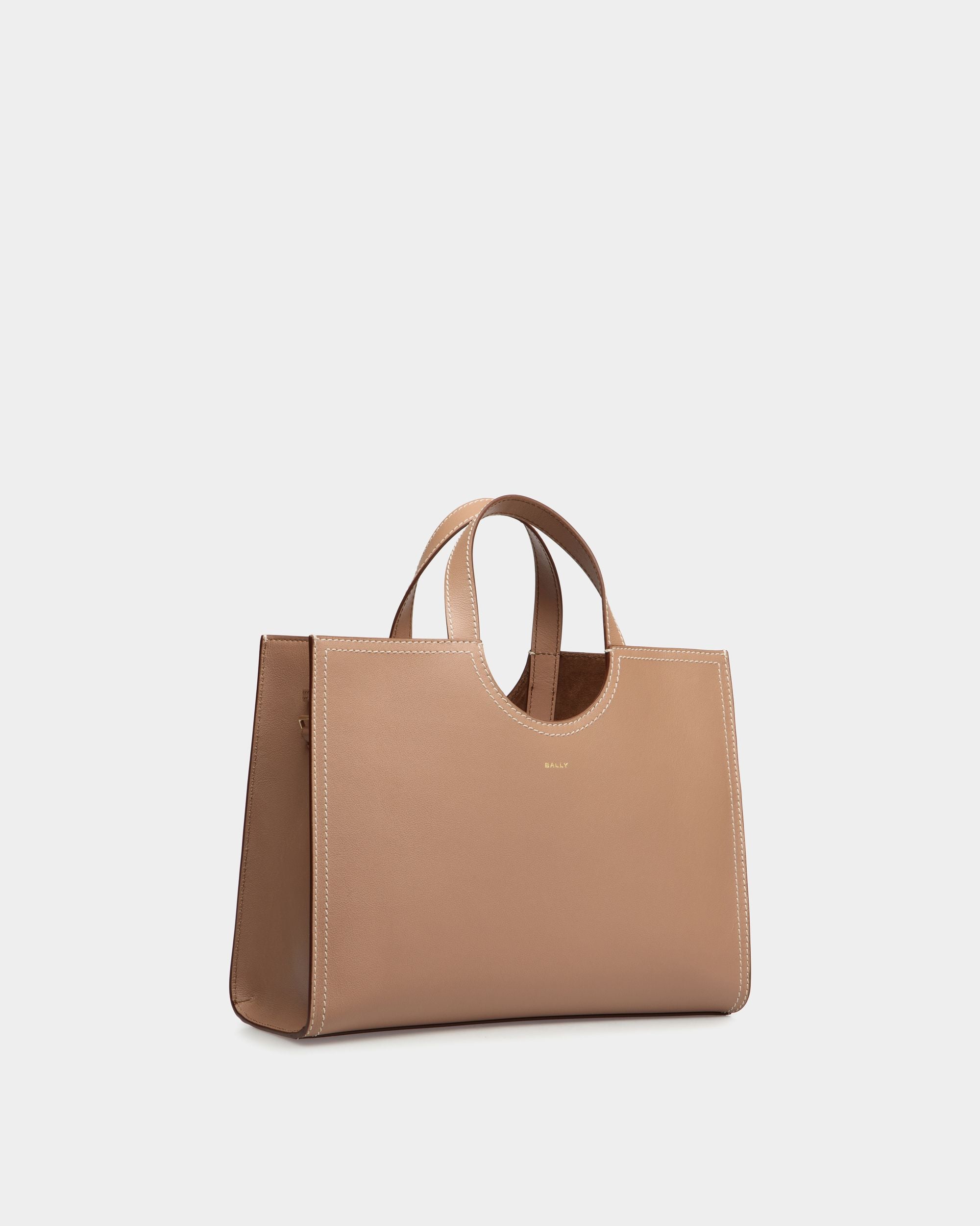 Tote Bag Easy Bally In Pelle Praline Beige - Donna - Bally - 04