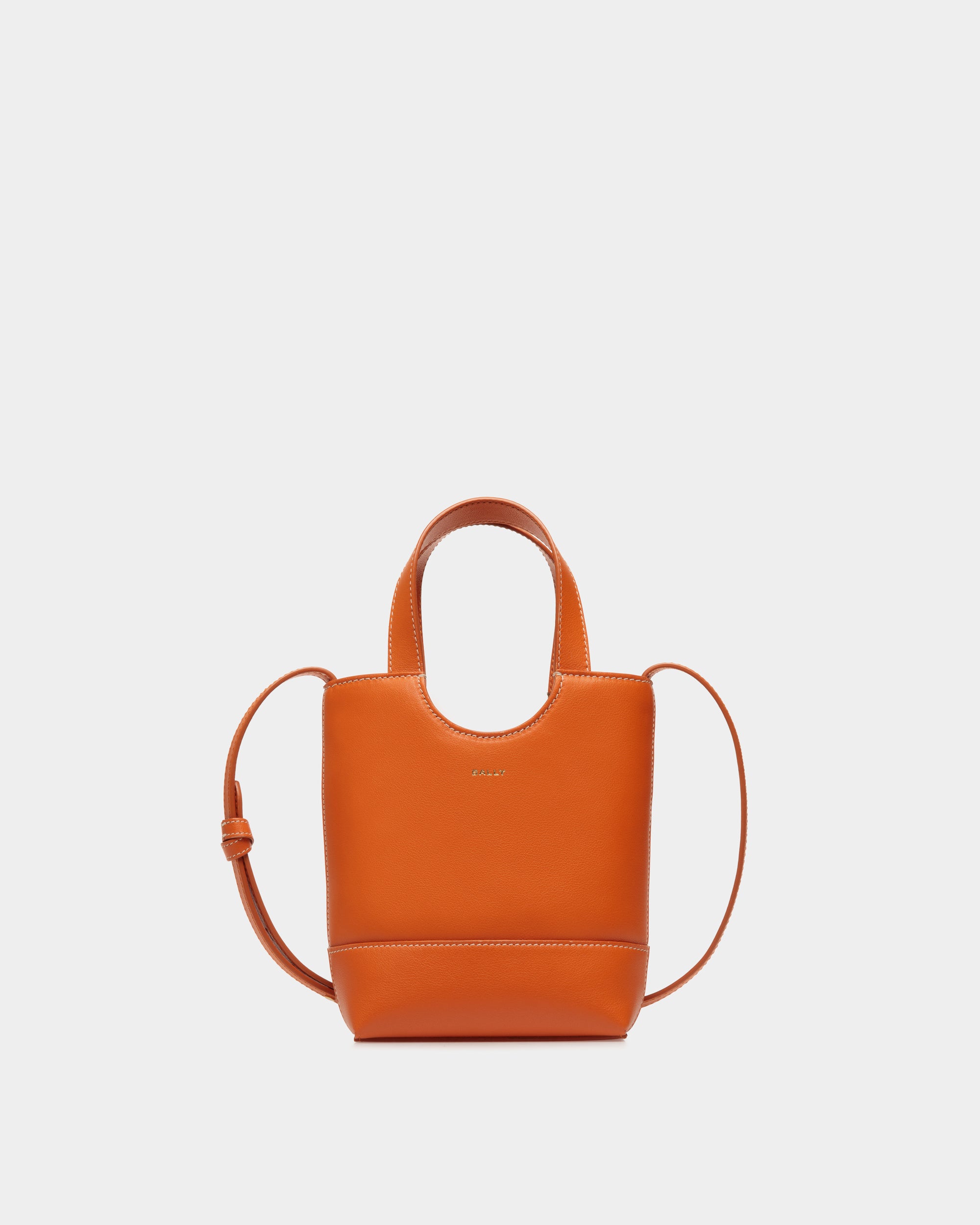 Tote Bag Piccola Easy Bally In Pelle Koi Orange - Donna - Bally - 01