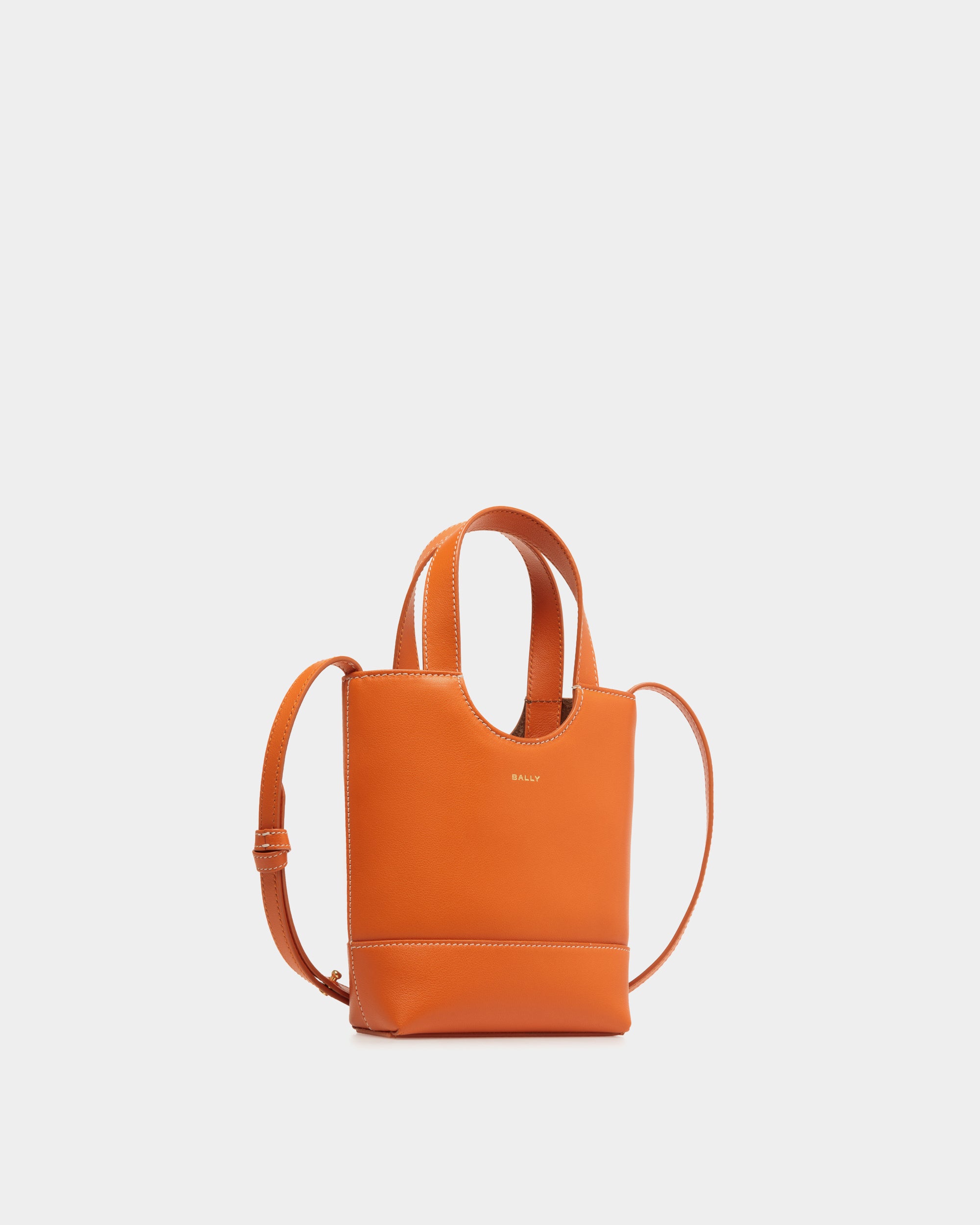 Tote Bag Piccola Easy Bally In Pelle Koi Orange - Donna - Bally - 03