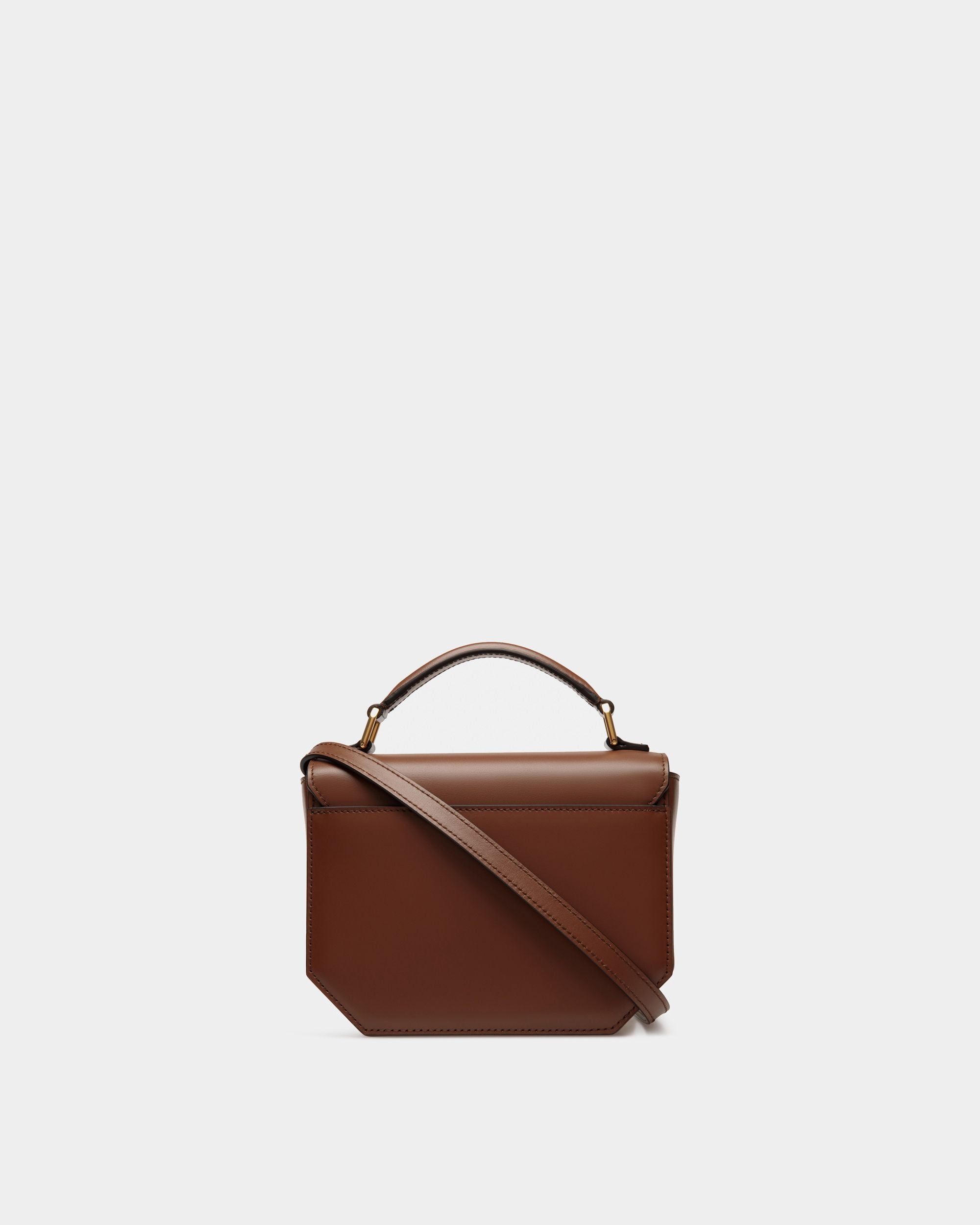 Borsa Mini Emblem In Pelle Marrone - Donna - Bally - 02