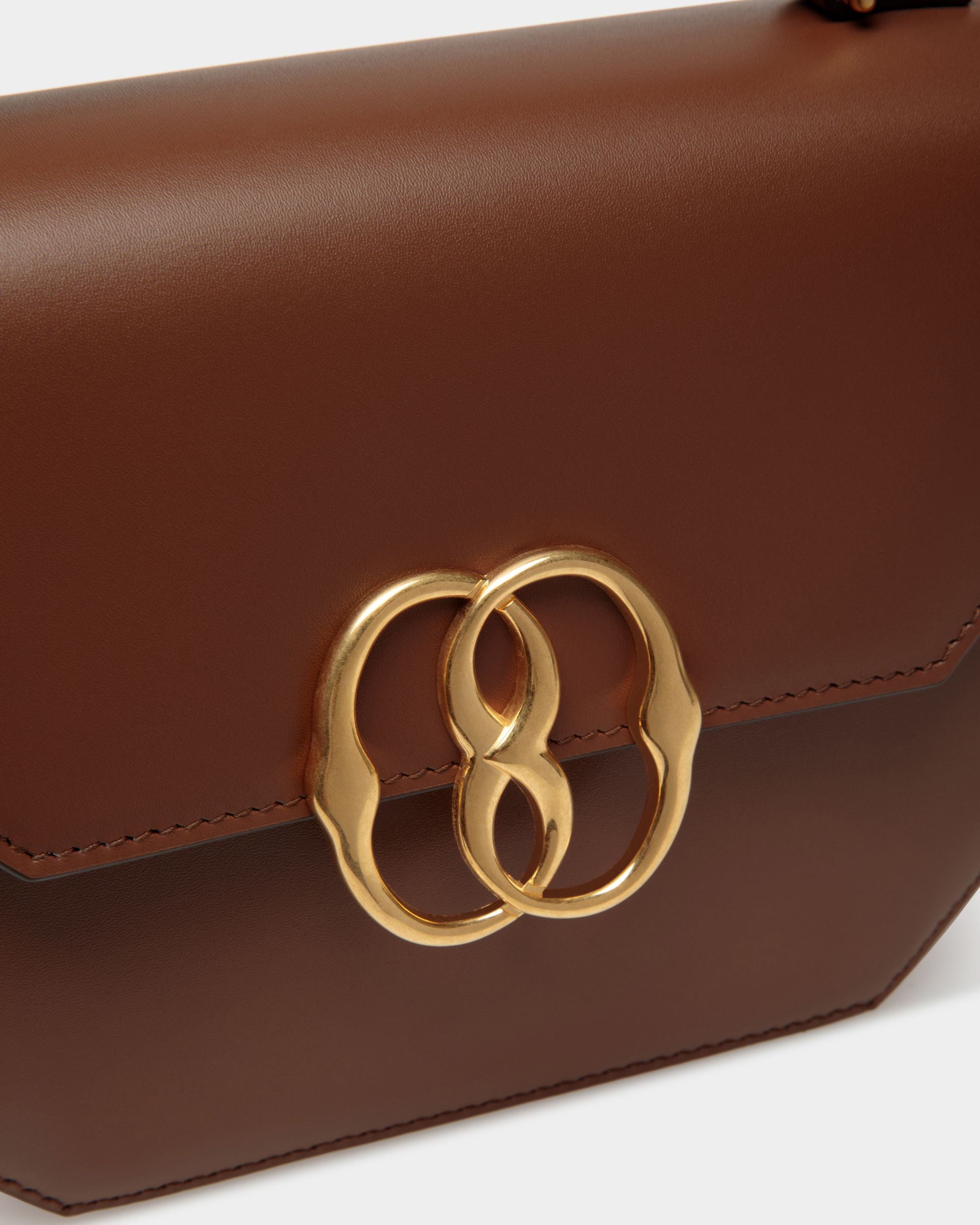 Borsa Mini Emblem In Pelle Marrone - Donna - Bally - 04