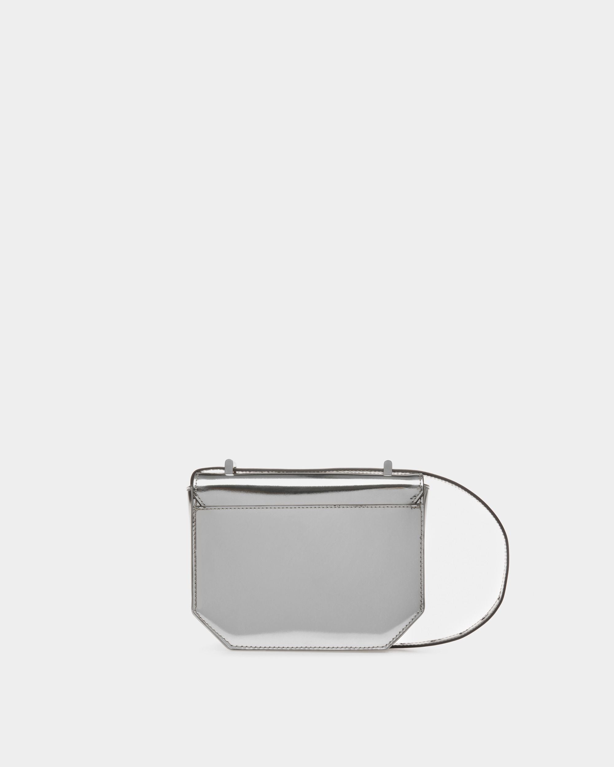 Borsa Mini Emblem In Pelle Argento - Donna - Bally - 02
