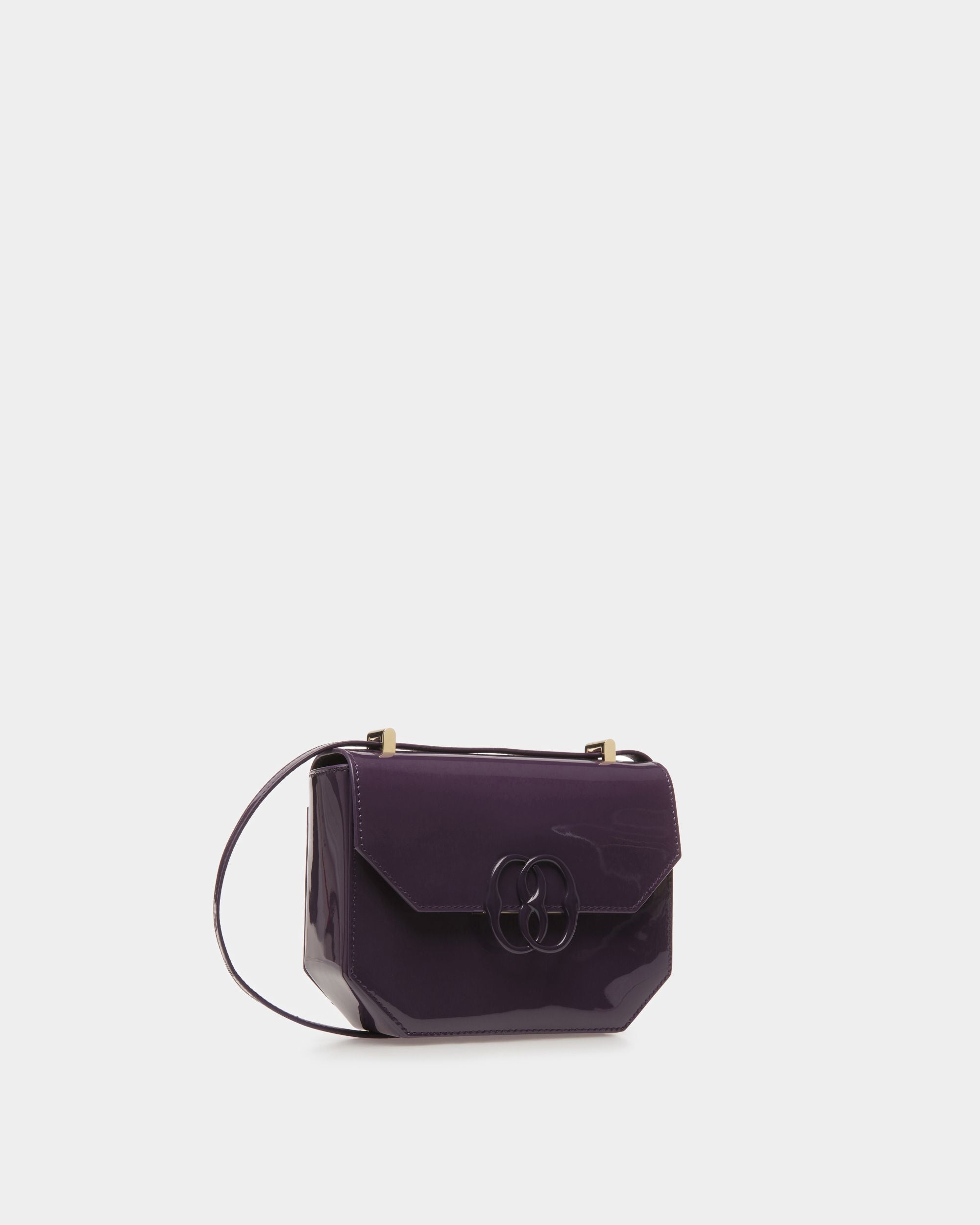 Borsa Mini Emblem In Pelle Color Orchidea - Donna - Bally - 03