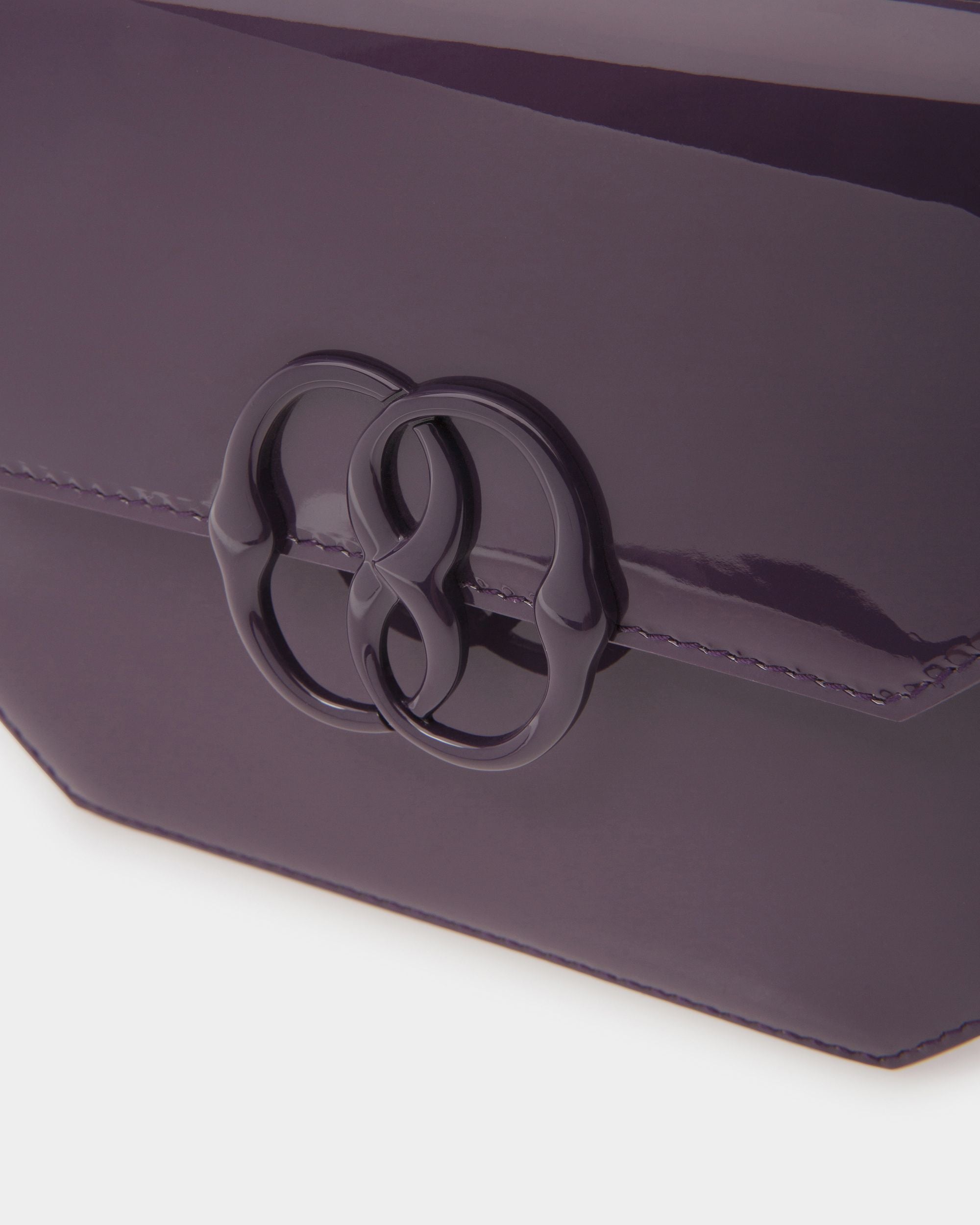 Borsa Mini Emblem In Pelle Color Orchidea - Donna - Bally - 05