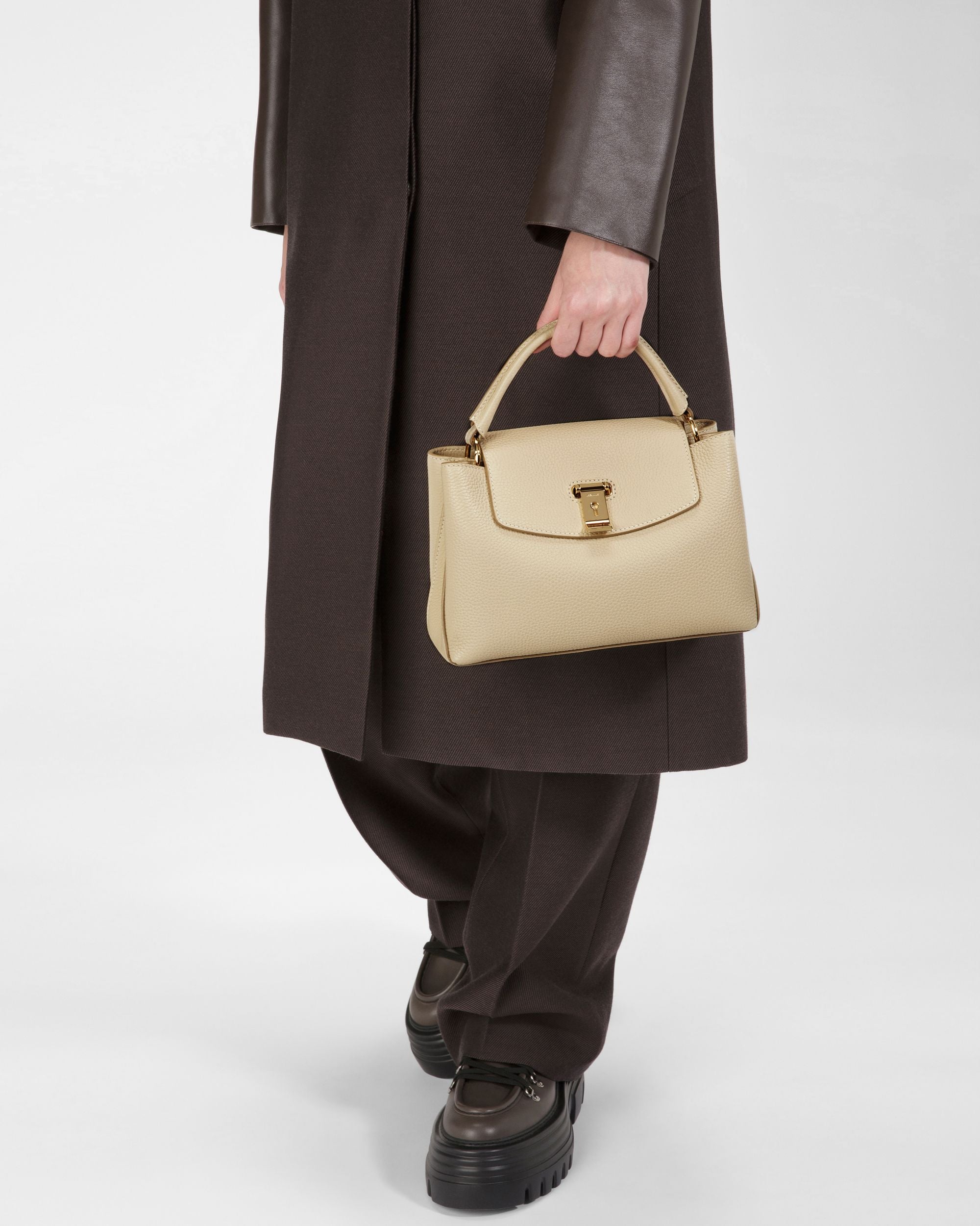 Layka Borsa A Mano In Pelle Beige Scuro - Donna - Bally - 02