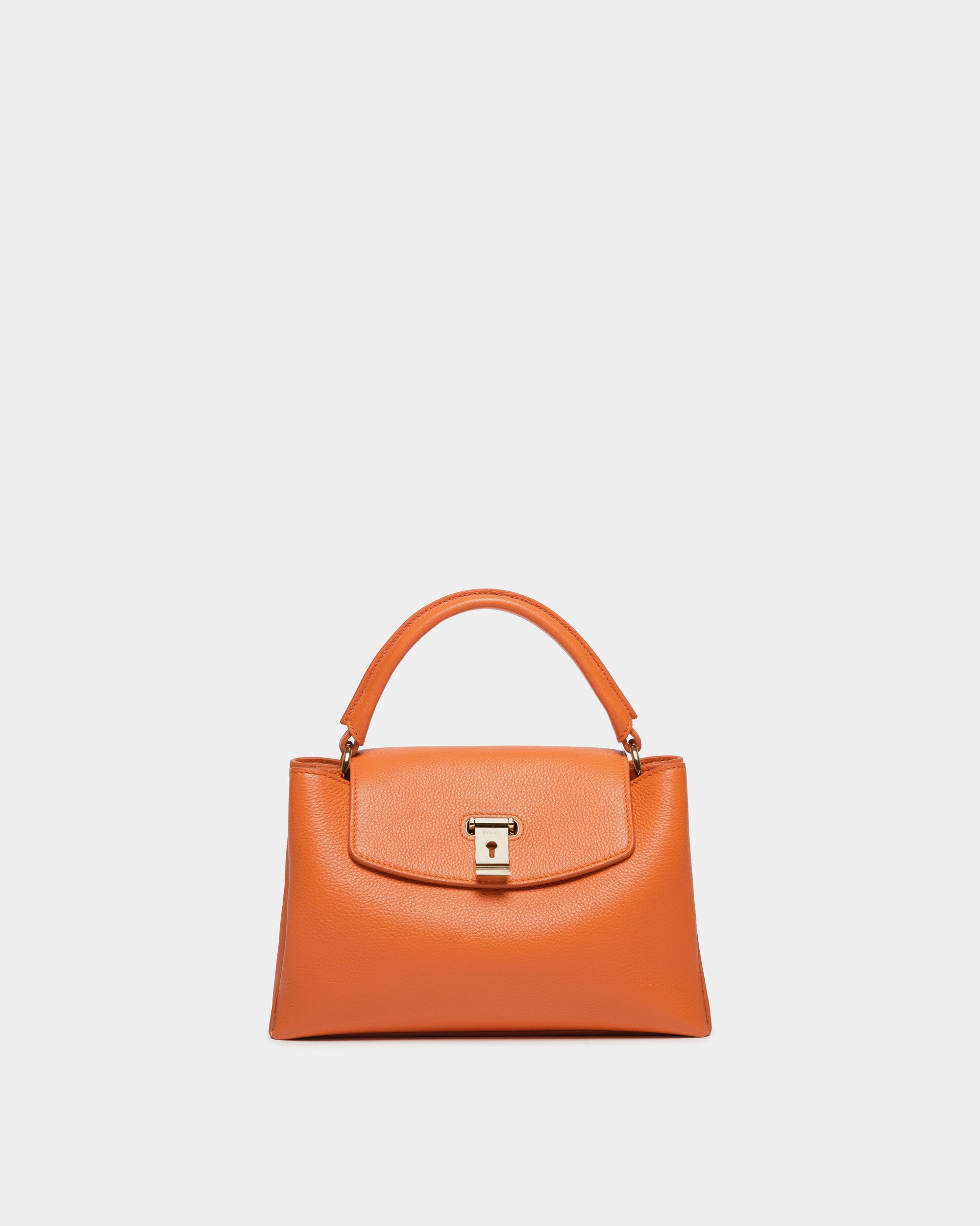 Borsa A Mano Piccola Lock Me In Pelle Granata Koi Orange - Donna - Bally - 01
