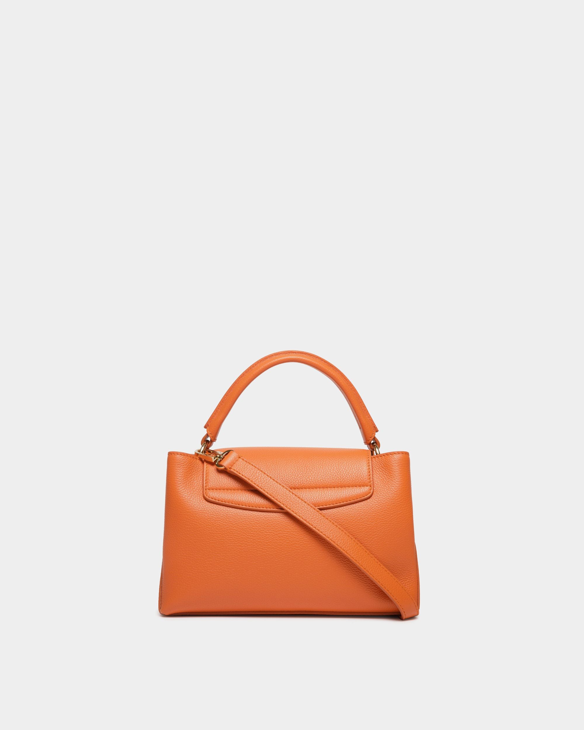 Borsa A Mano Piccola Lock Me In Pelle Granata Koi Orange - Donna - Bally - 02