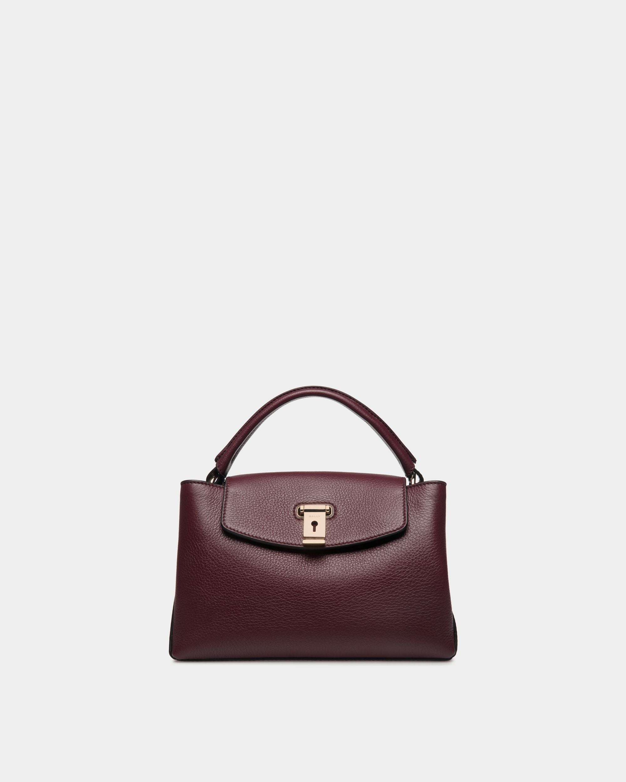 Borsa A Mano Piccola Lock Me In Pelle Granata Andorra - Donna - Bally - 01